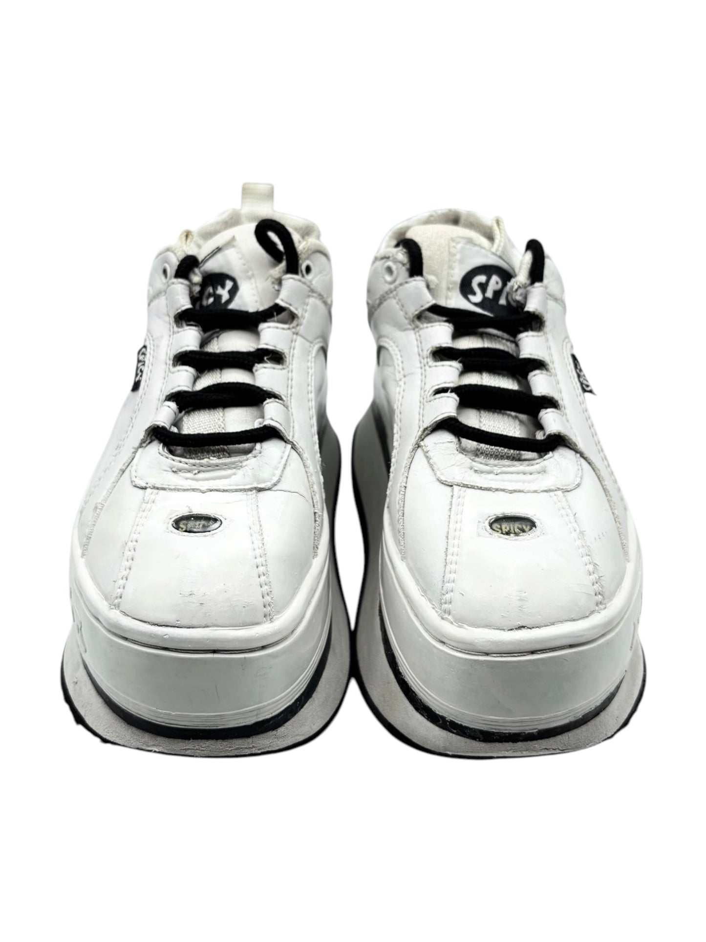 Spicy white platform boots size 36