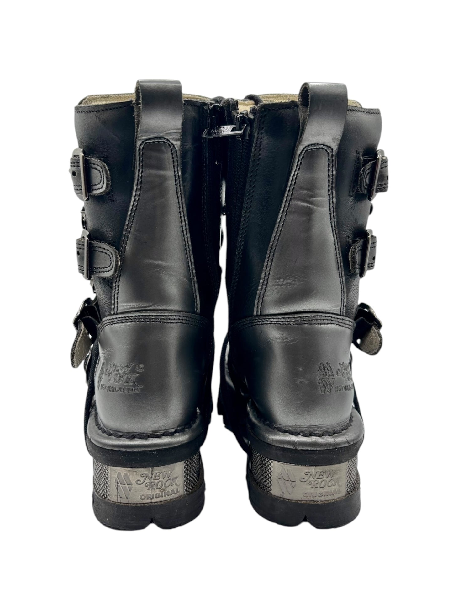 Vintage New Rock leather mid-calf boots size 39