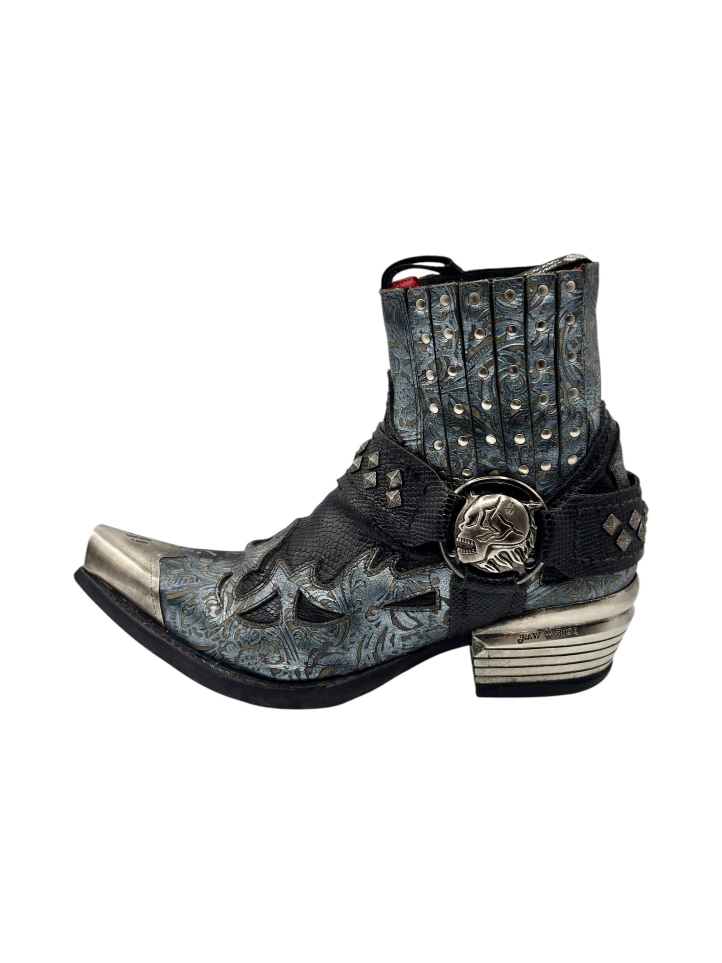 Vintage New Rock steel cap cowboy boots size 40