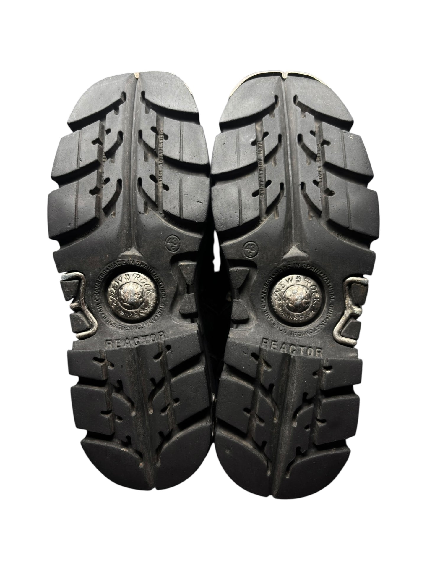 Vintage New Rock studded platform leather boots