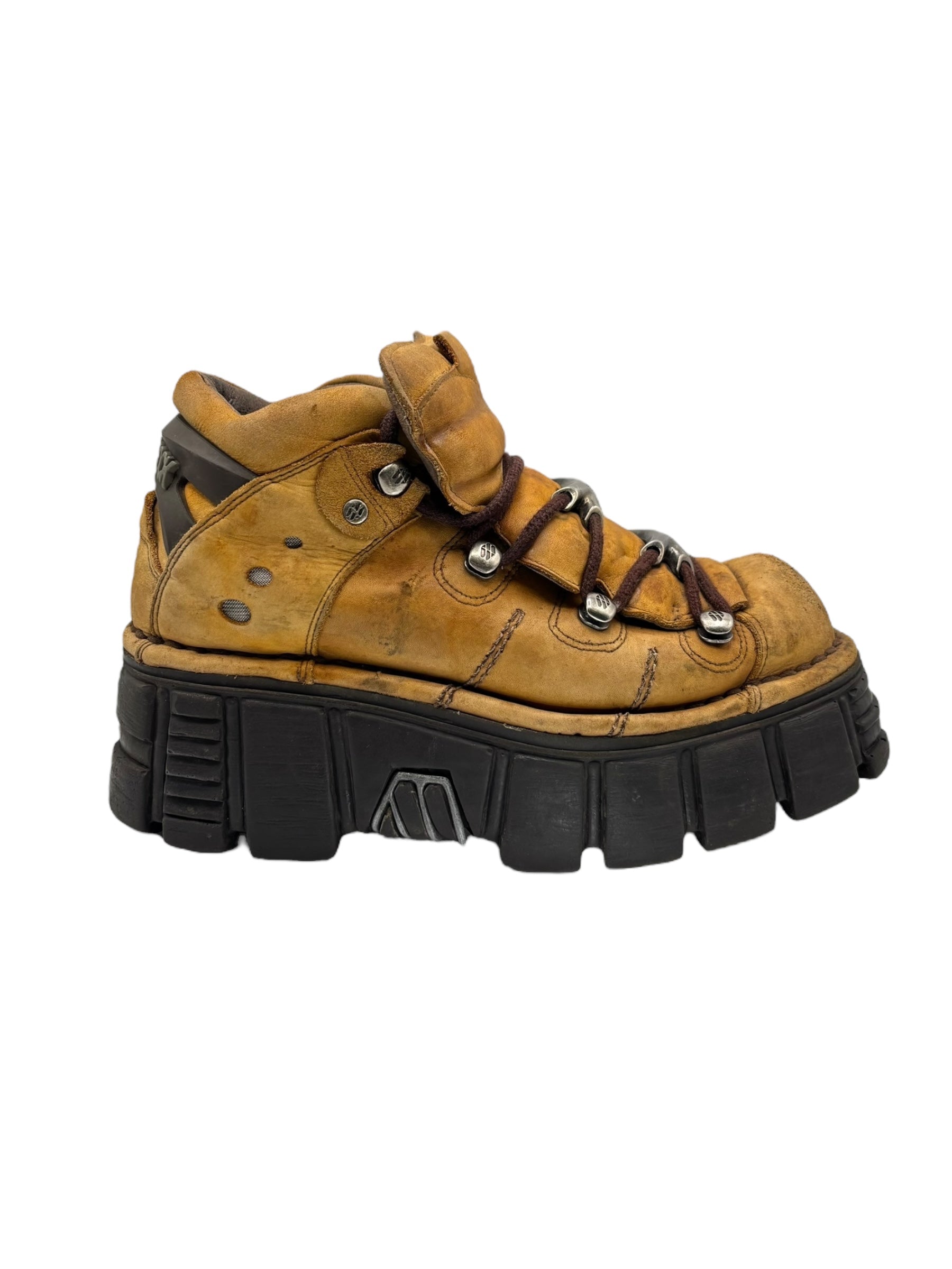 New Rock M-106 mustard color platform boots size 38