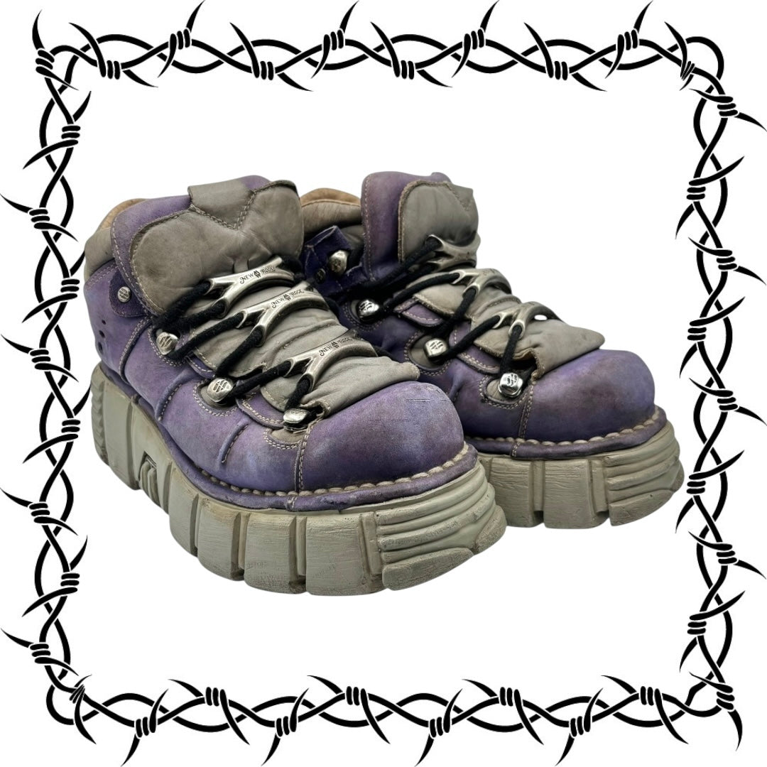 New Rock M-106 purple platform boots size 39