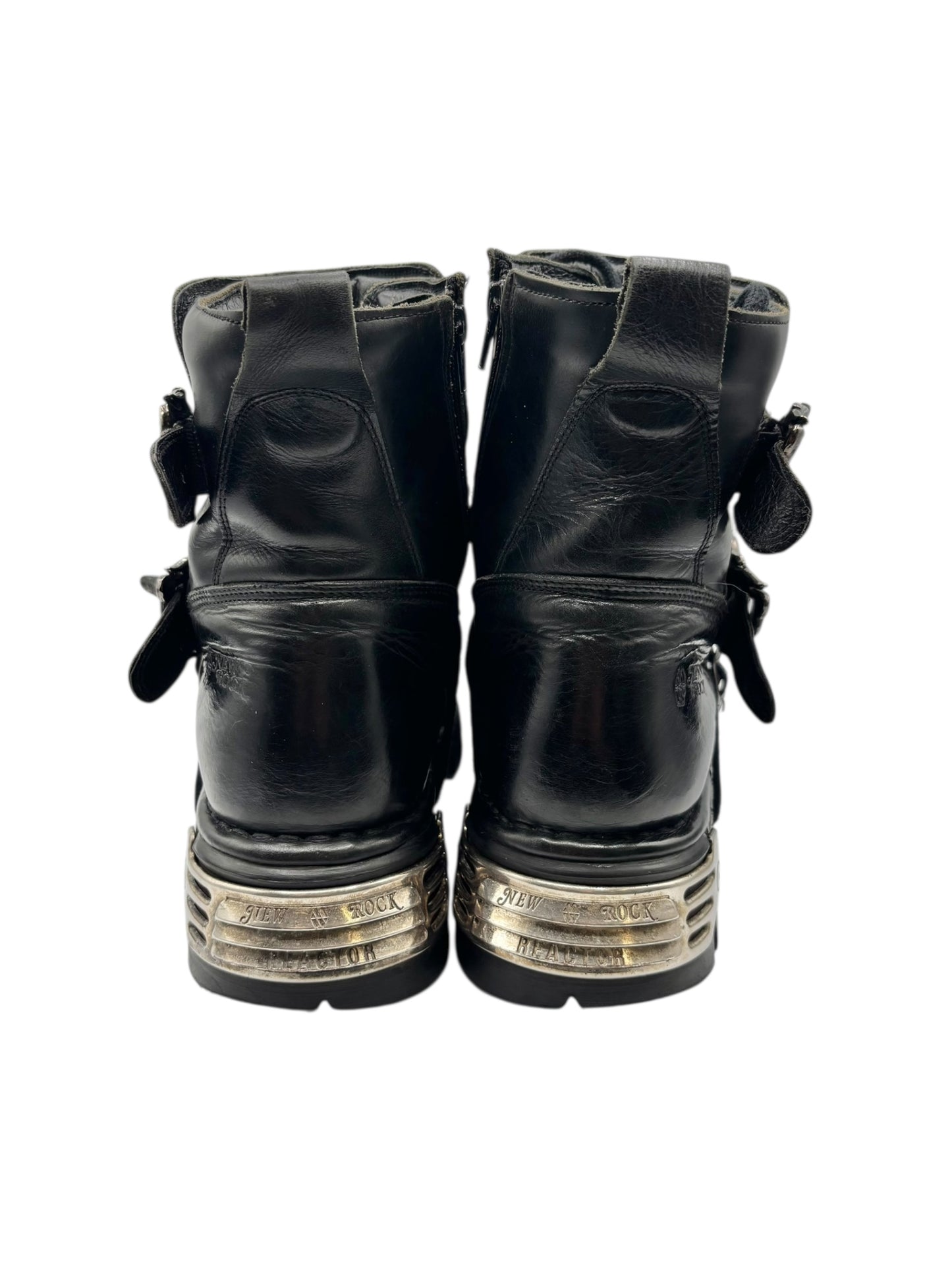 Vintage New Rock cross reactor leather platform boots size 43