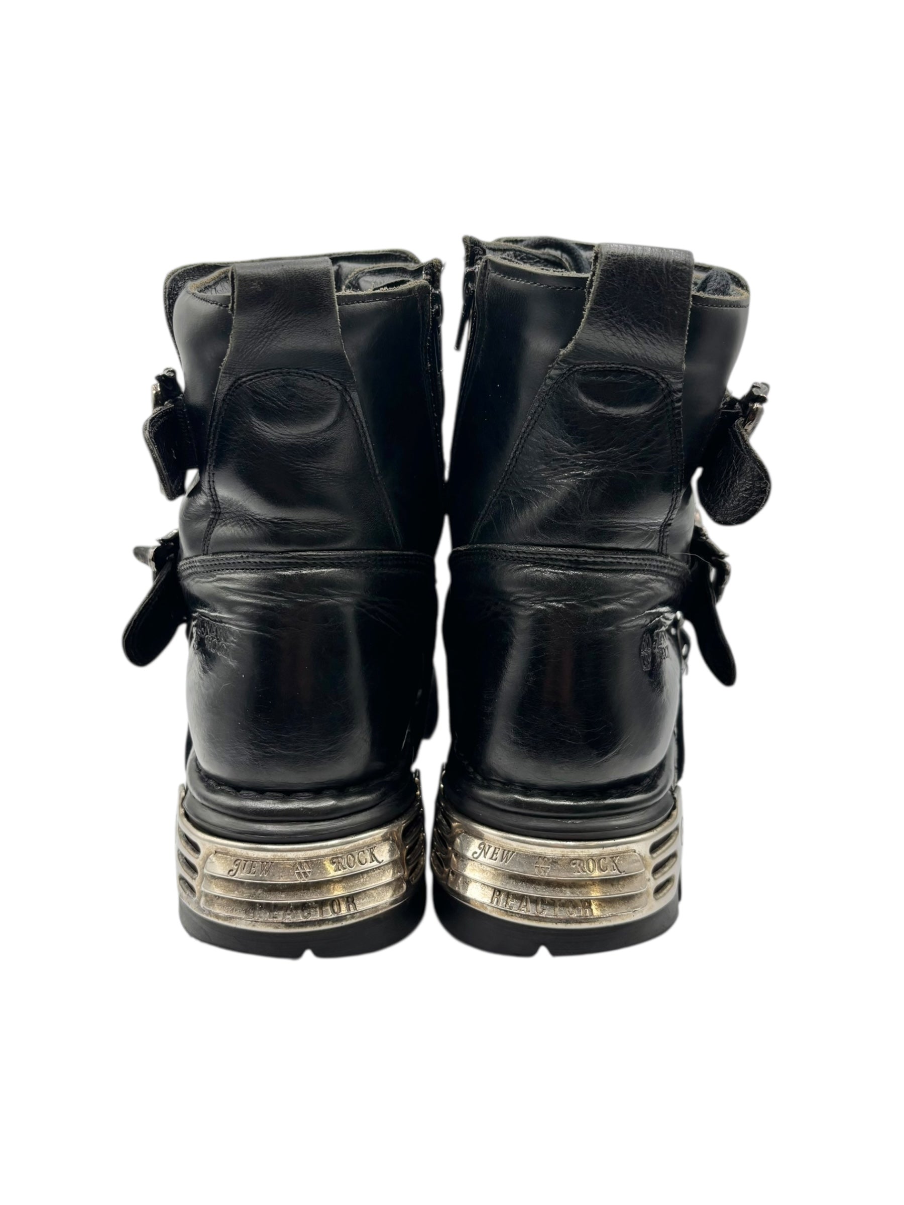 Vintage New Rock cross reactor leather platform boots size 43
