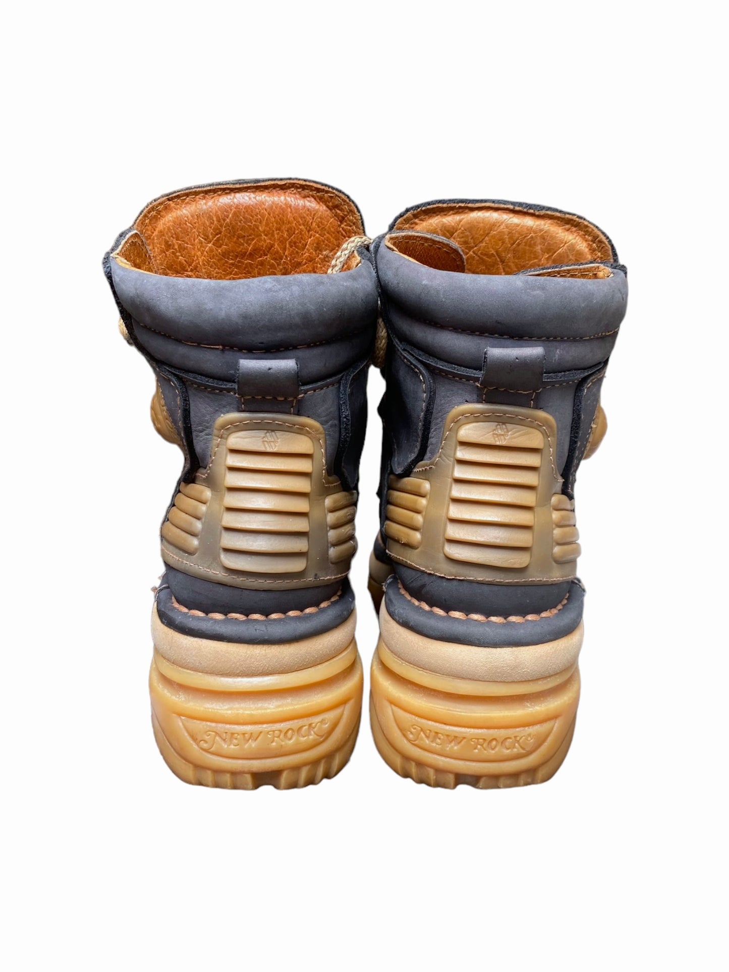 Vintage New Rock platform leather boots size 38