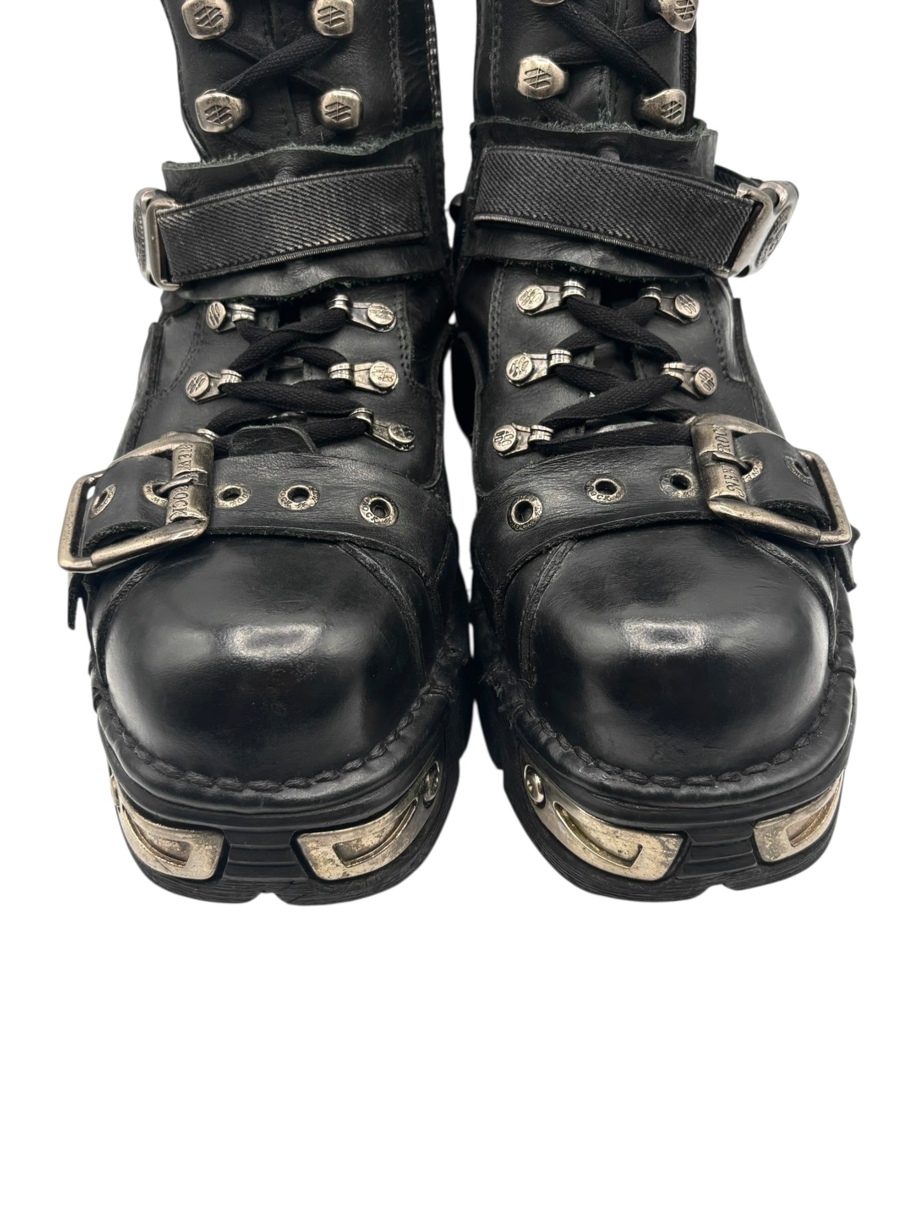 RARE vintage New Rock techno platform boots size 41