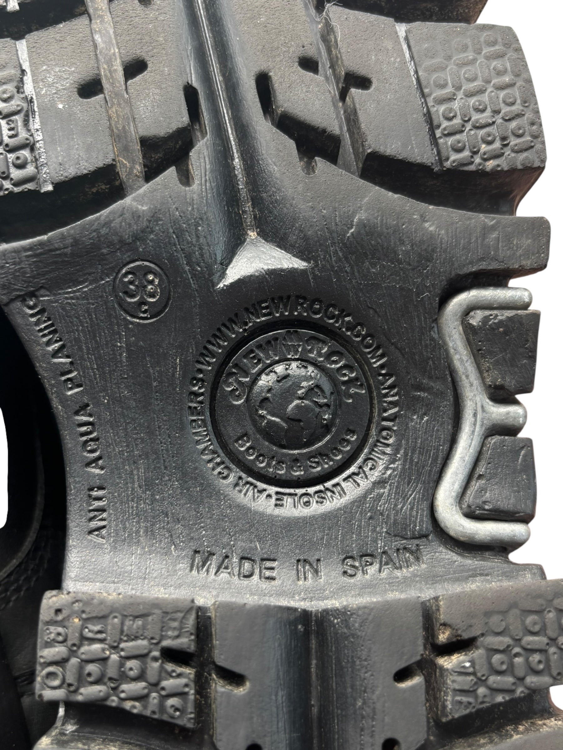 New Rock mili lace-up leather platform boots size 38