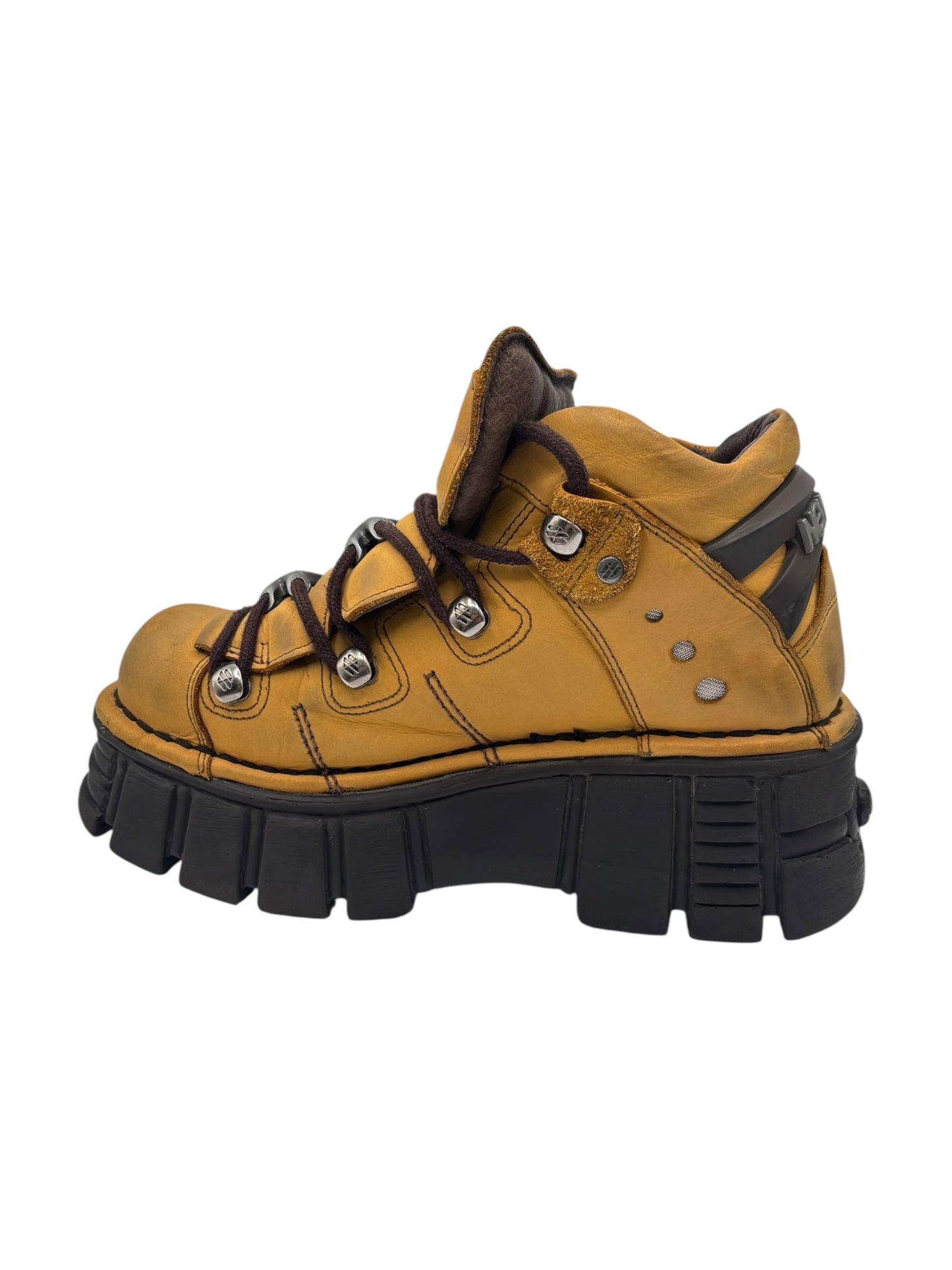 New Rock M-106 mustard color platform boots size 36