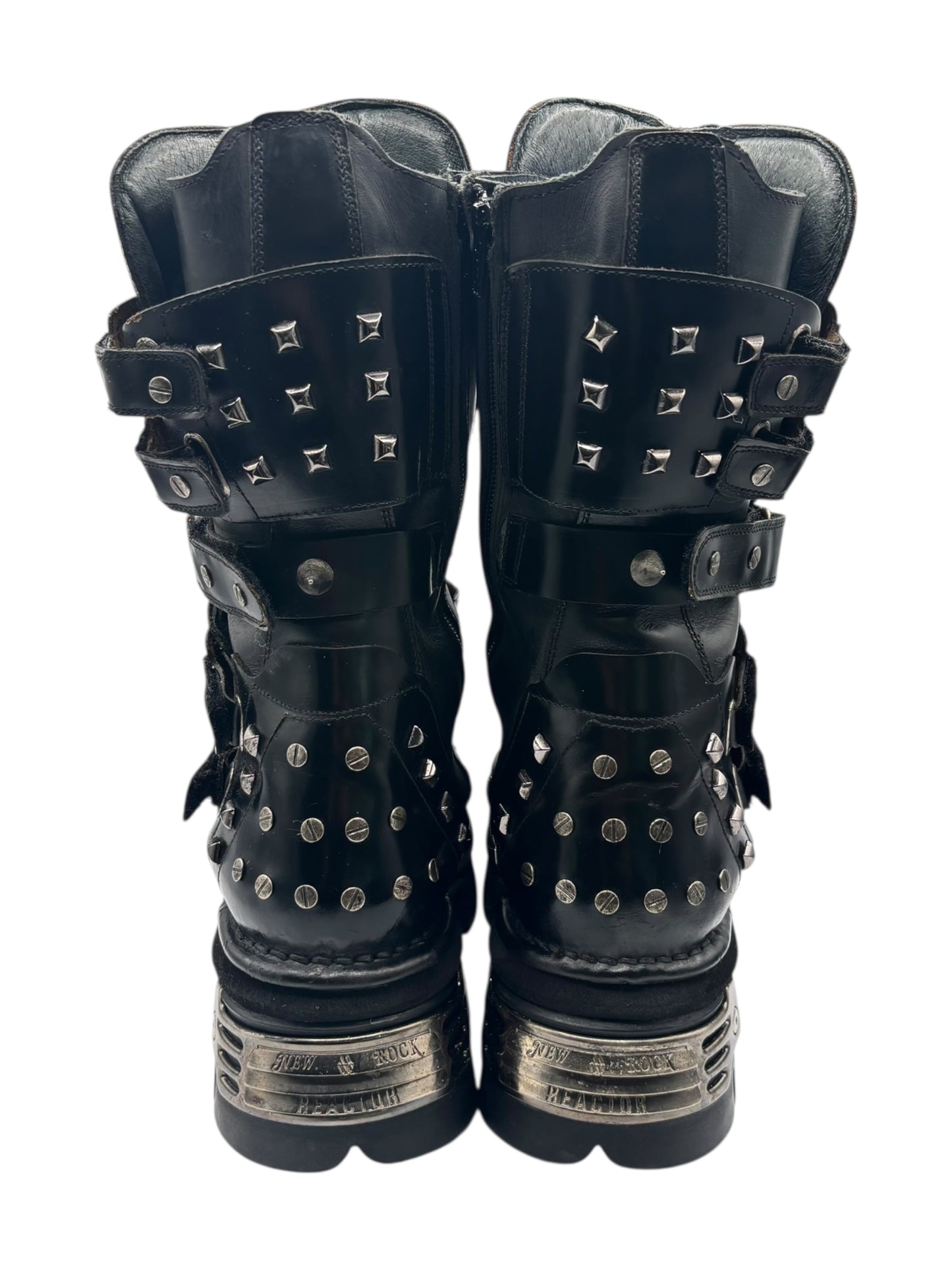 Vintage New Rock studded leather boots size 44