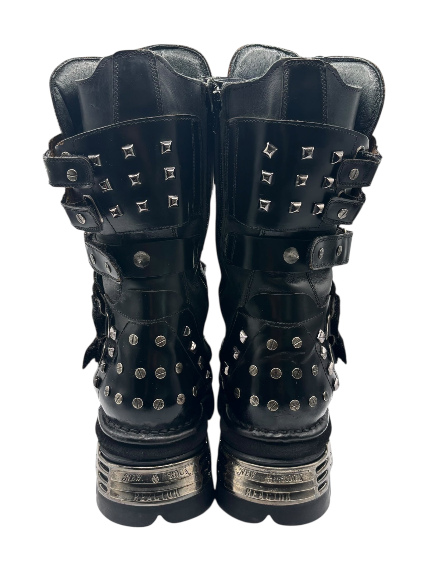 Vintage New Rock studded leather boots size 44
