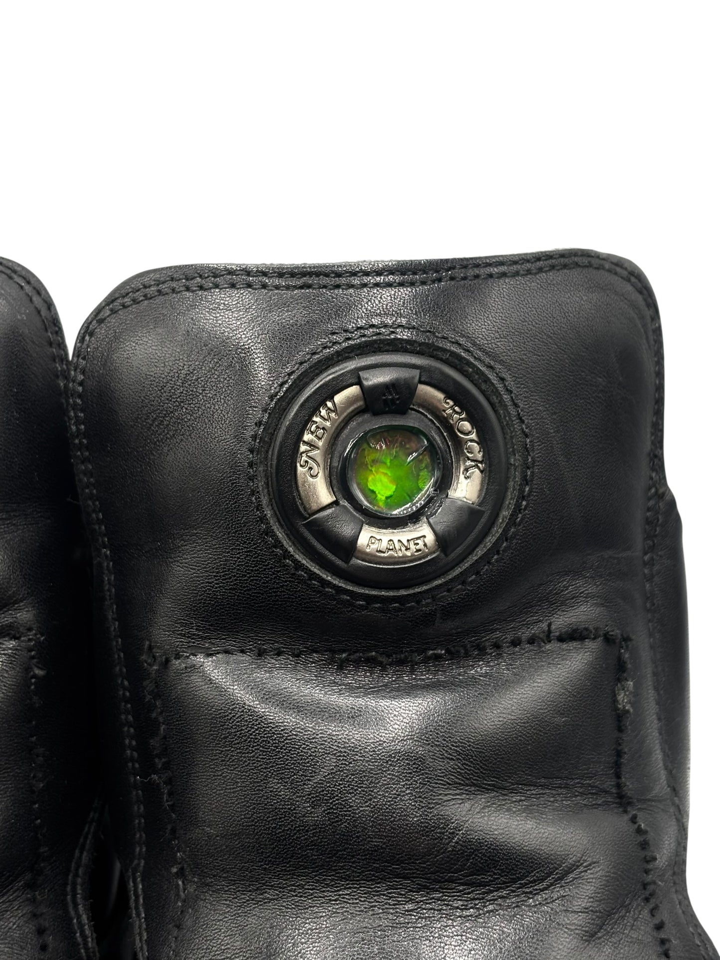 Vintage New Rock raised heel leather boots size 45