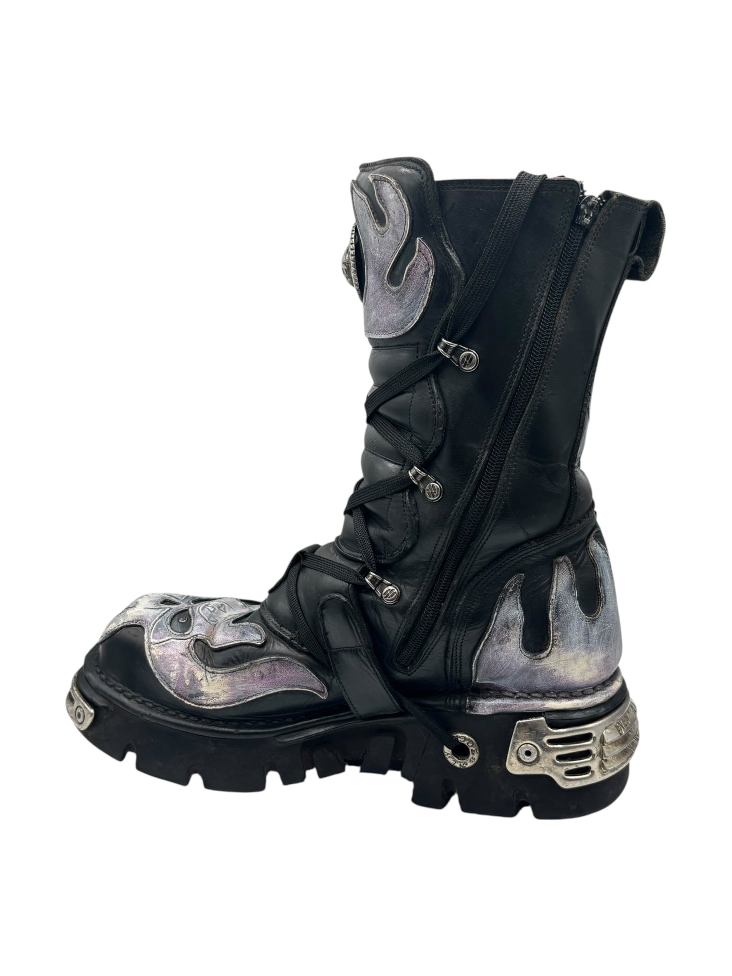 Rare vintage New Rock demon reactor leather boots size 42