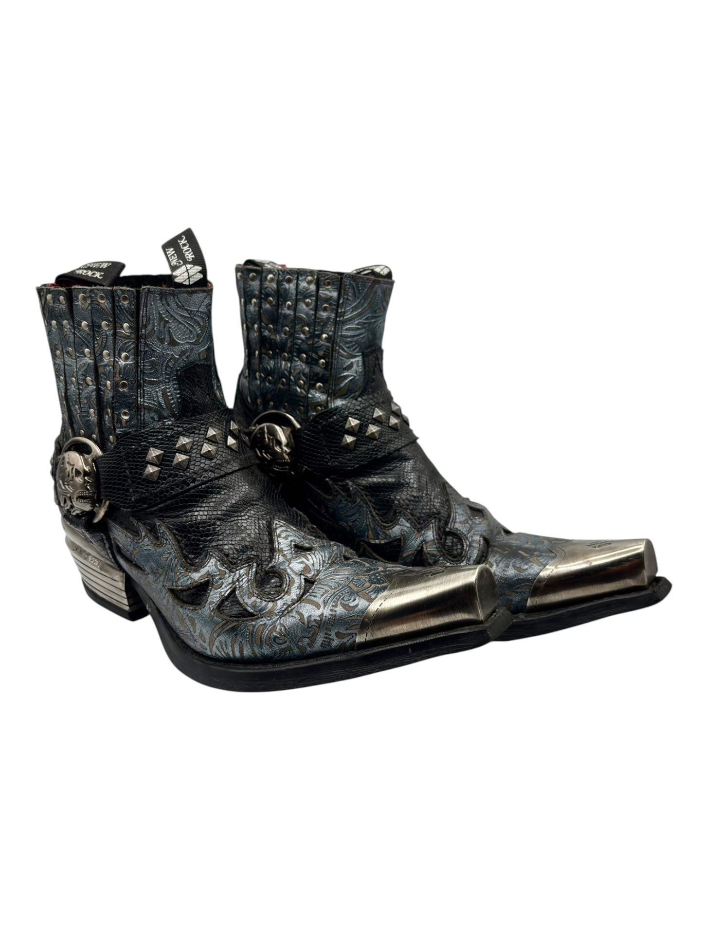 Vintage New Rock steel cap cowboy boots size 40