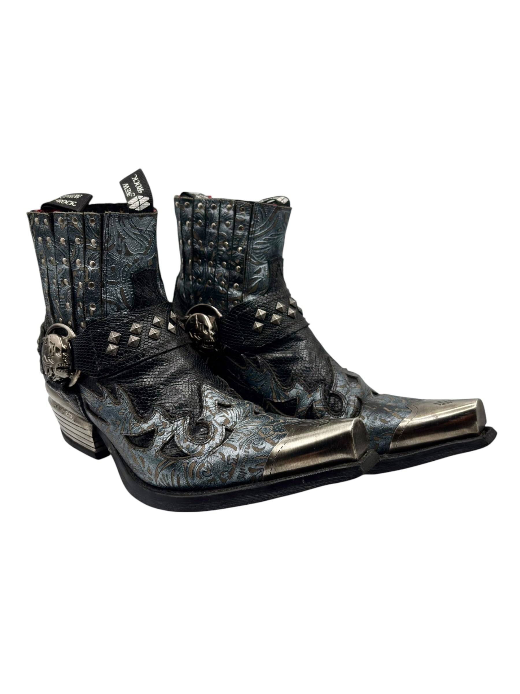 Vintage New Rock steel cap cowboy boots size 40