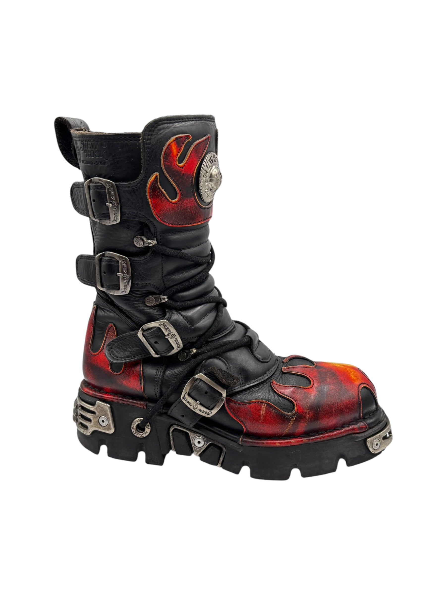 Vintage New Rock flame reactor boots size 43
