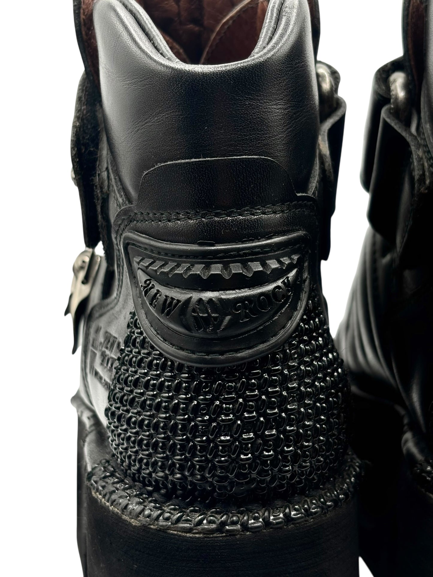 Vintage New Rock neptuno metal clasp platform boots size 42