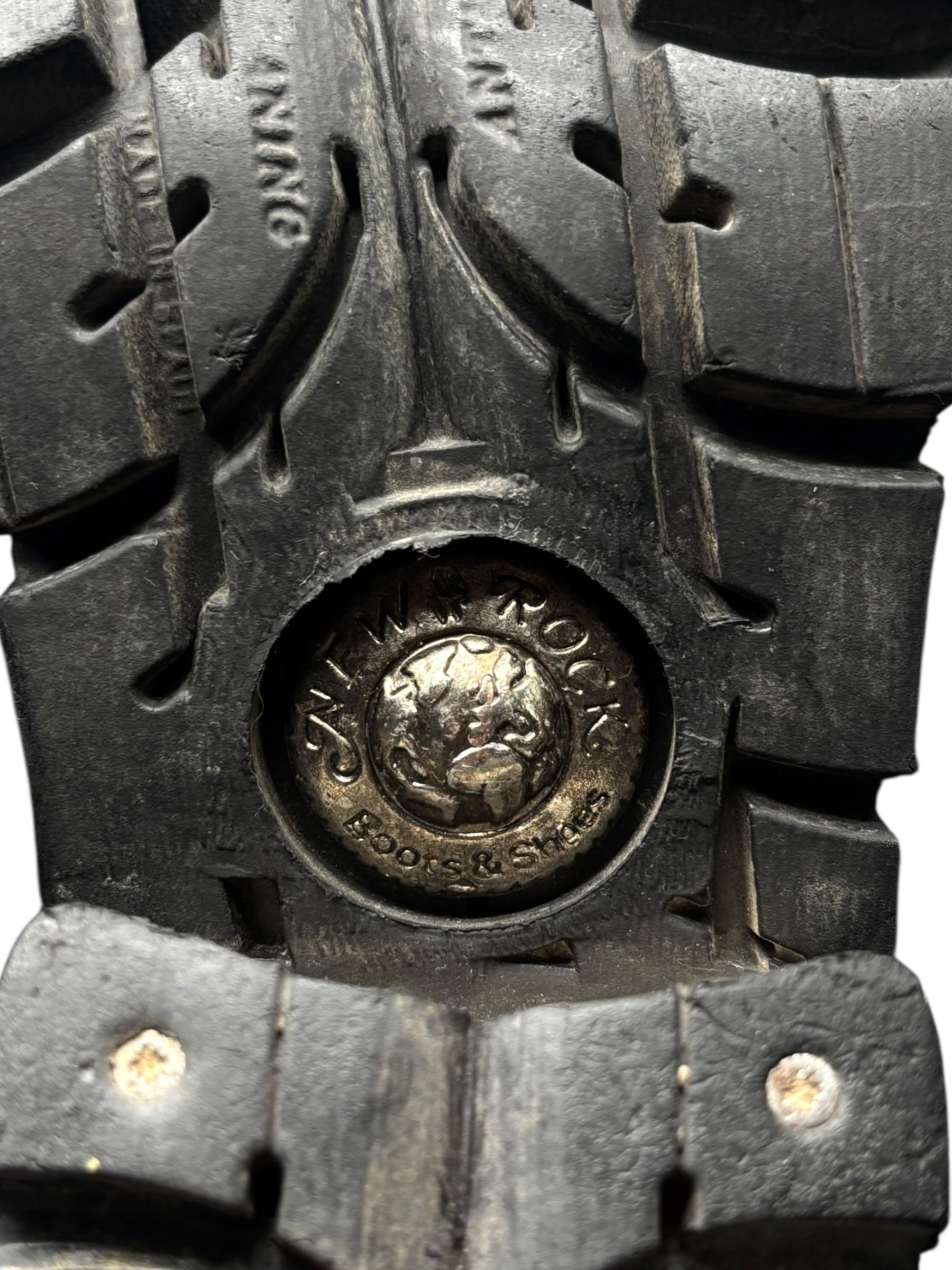 Vintage New Rock purple dragon mid-calf leather boots size 39