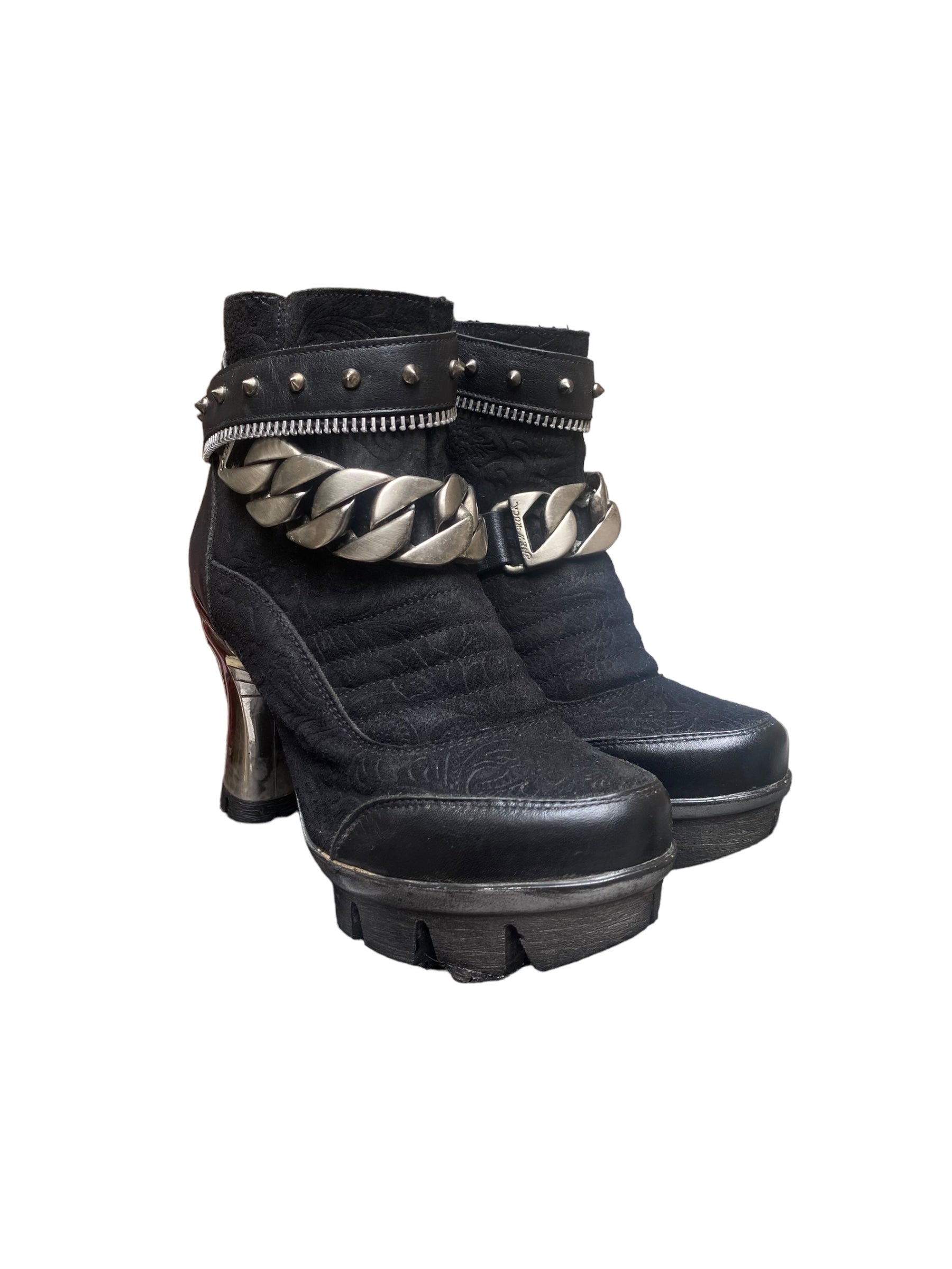 Rare vintage New Rock leather heels size 37