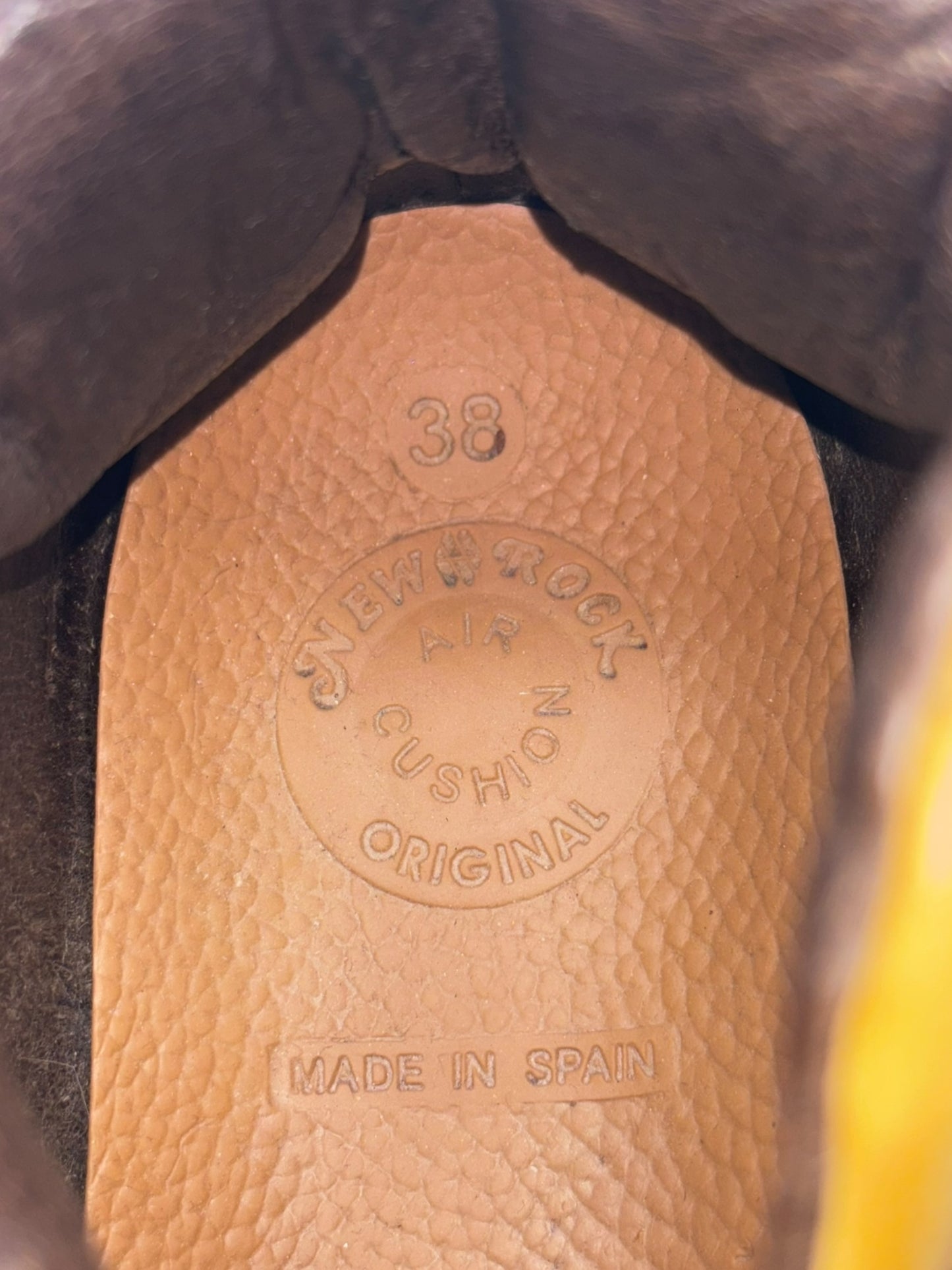 New Rock M-106 mustard color platform boots size 36