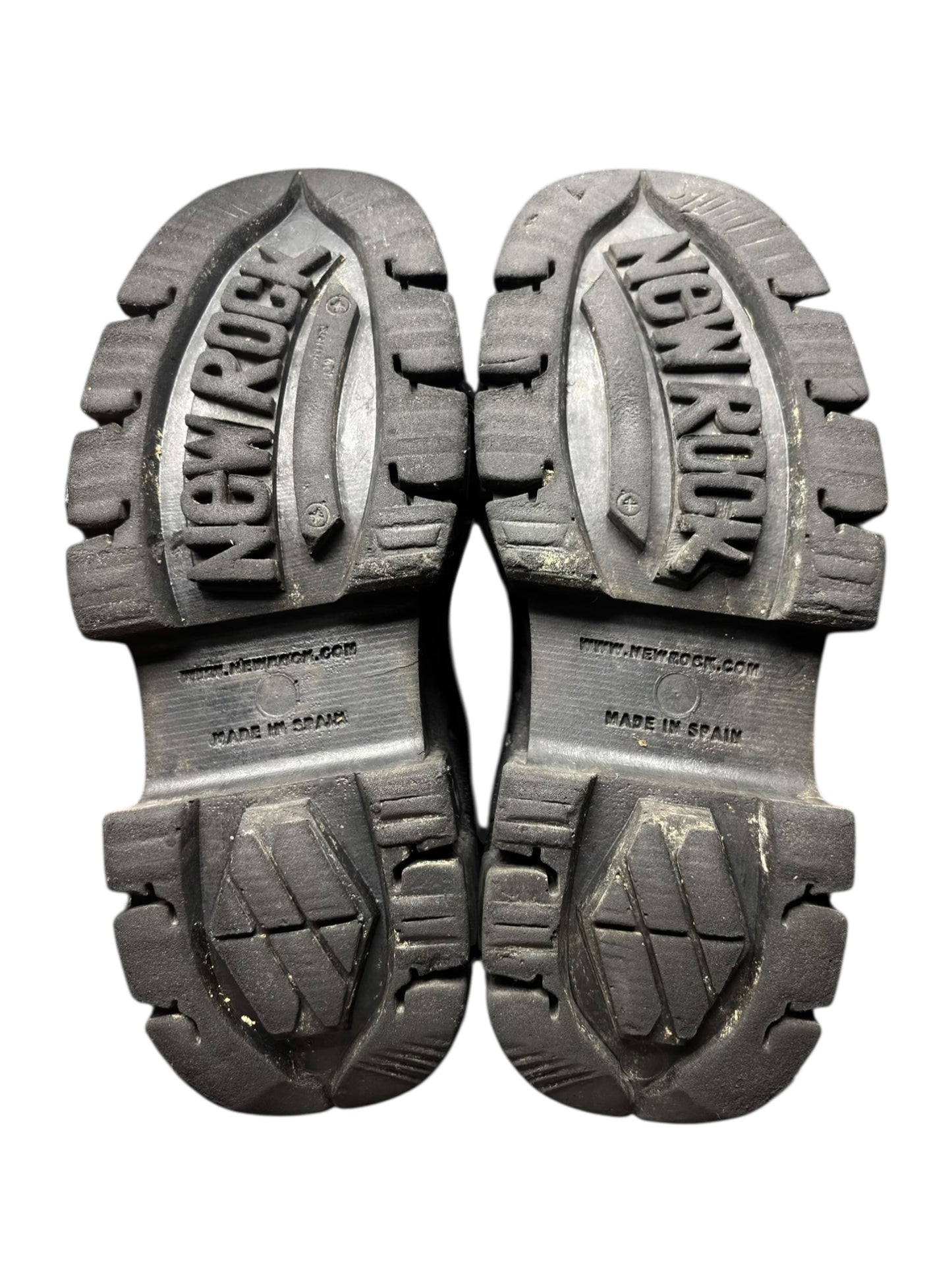 New Rock techno lace-up leather platform boots size 41