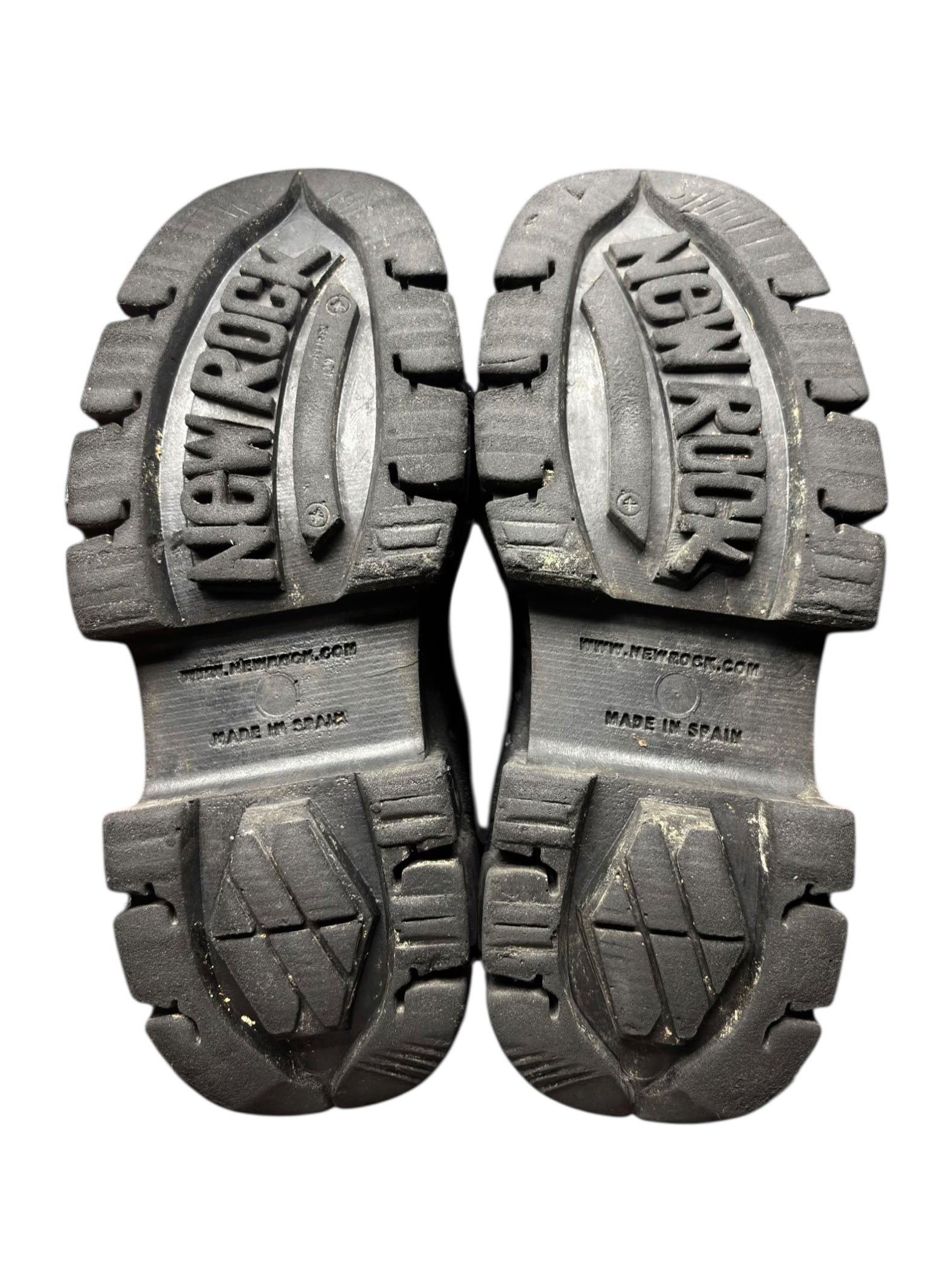 New Rock techno lace-up leather platform boots size 41