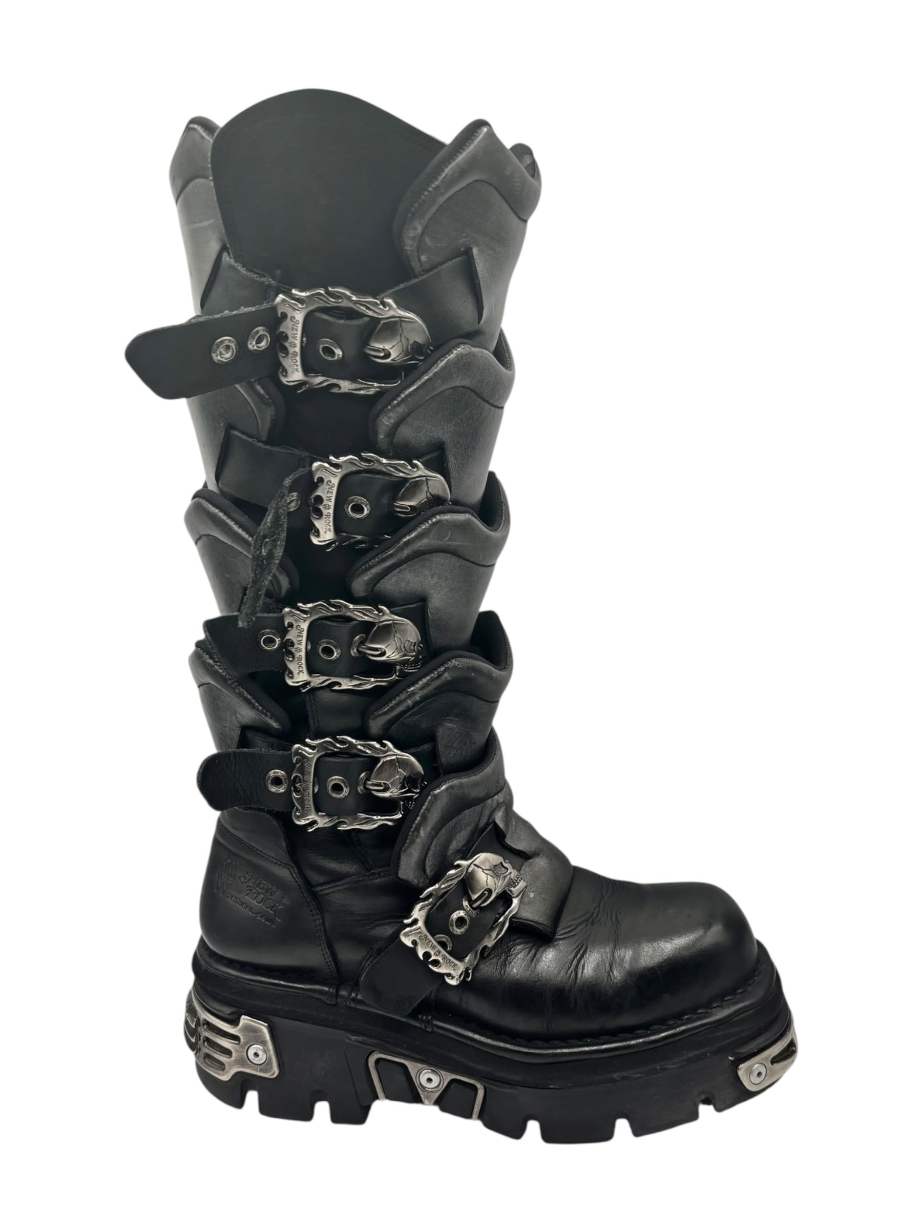 Vintage New Rock M.738 knee high dragon scale boots size 41