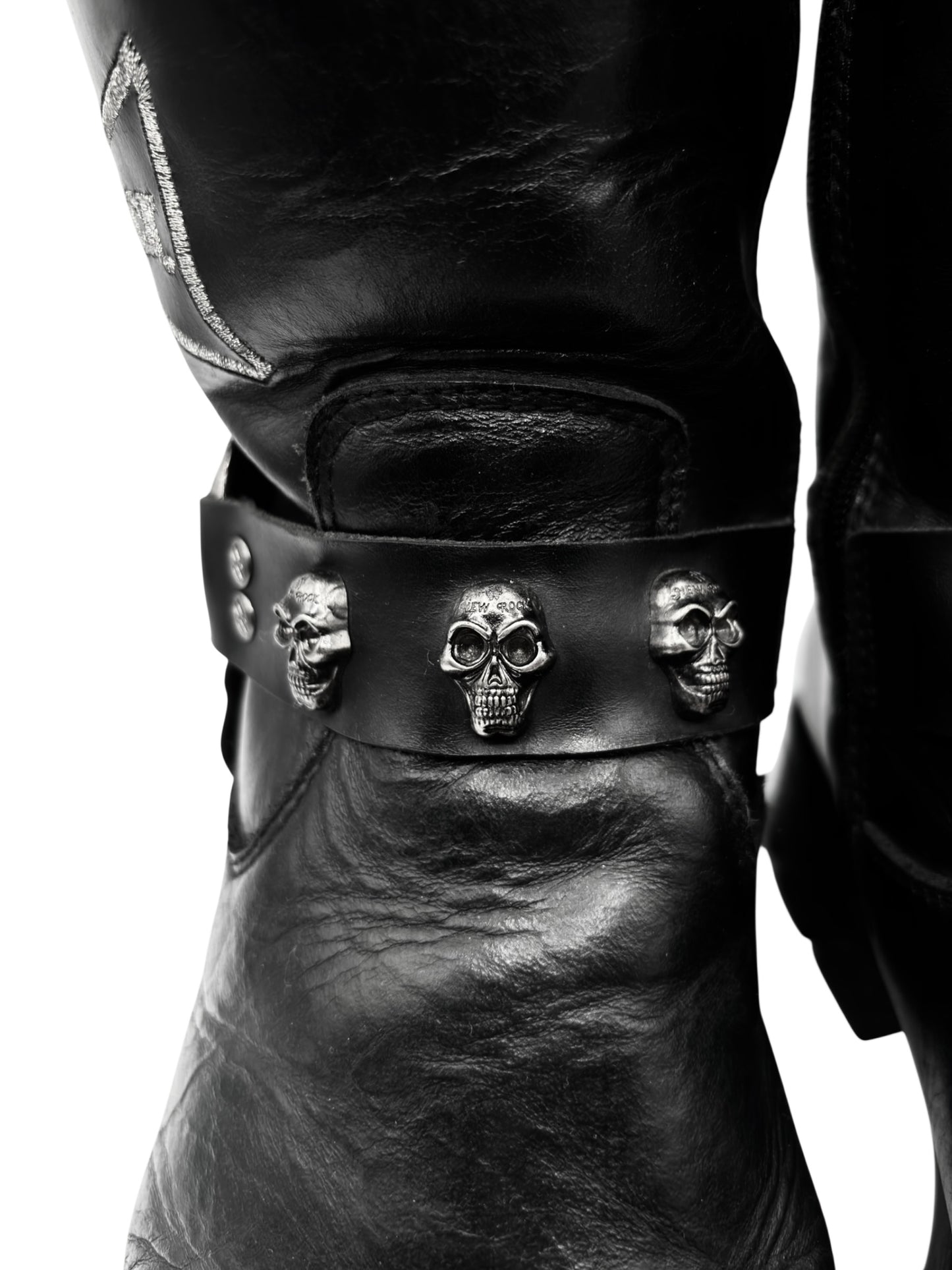 Vintage New Rock leather biker boots size 40