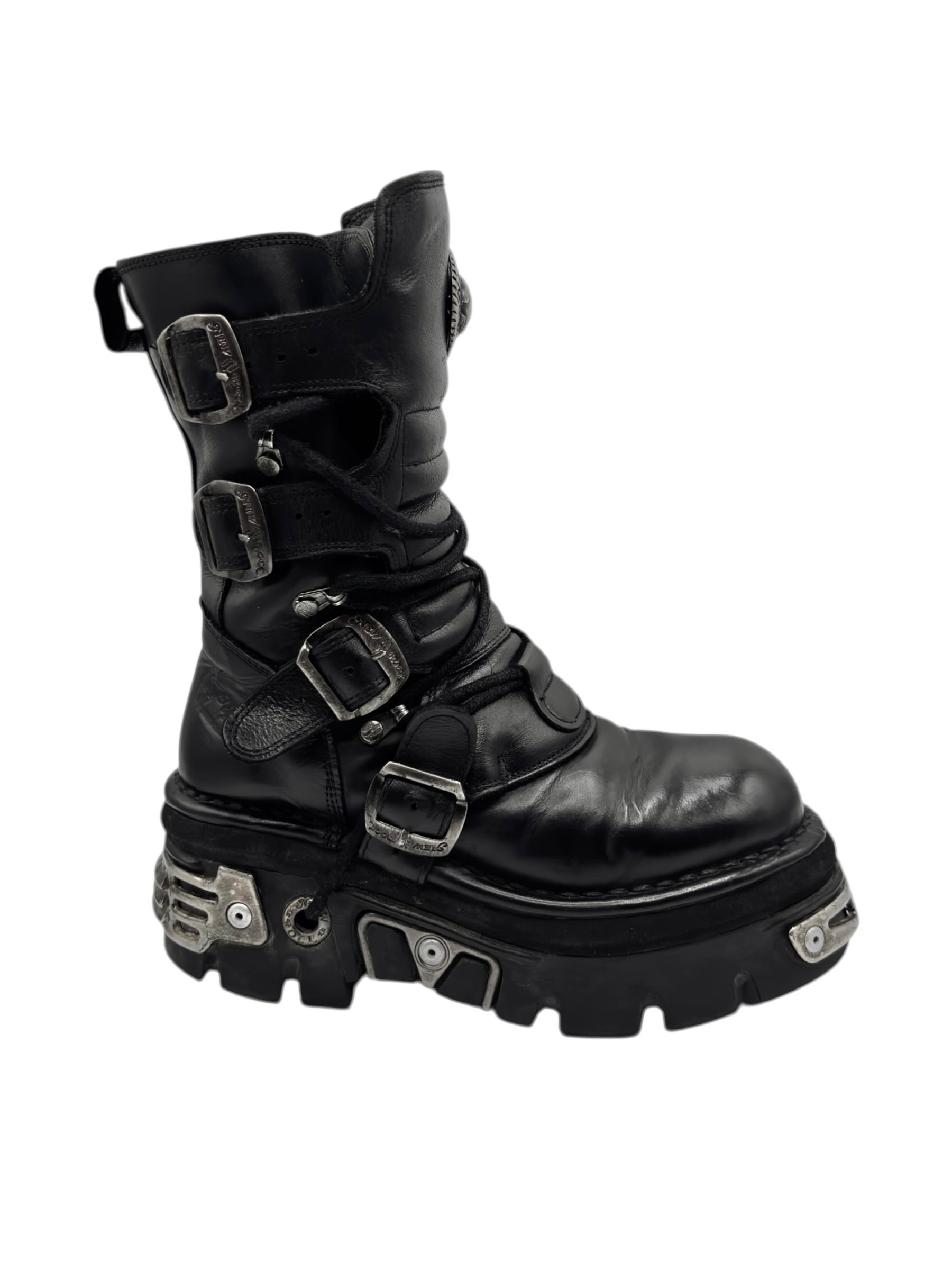 Vintage New Rock mid-calf leather reactor boots size 38