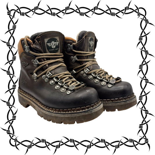 Vintage ART brown leather ankle boots size 36