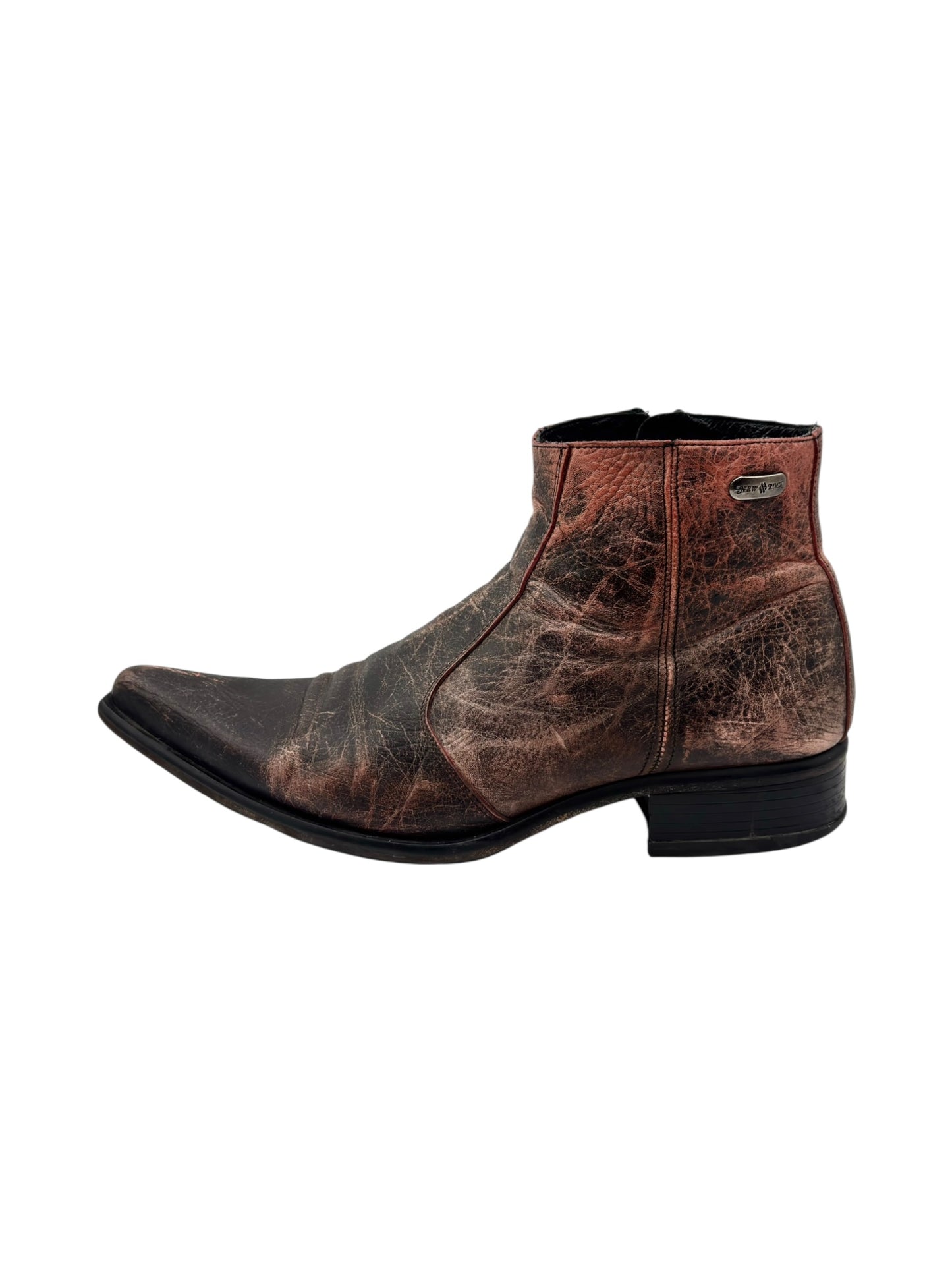 Vintage New Rock leather cowboy boots rose fade size 41