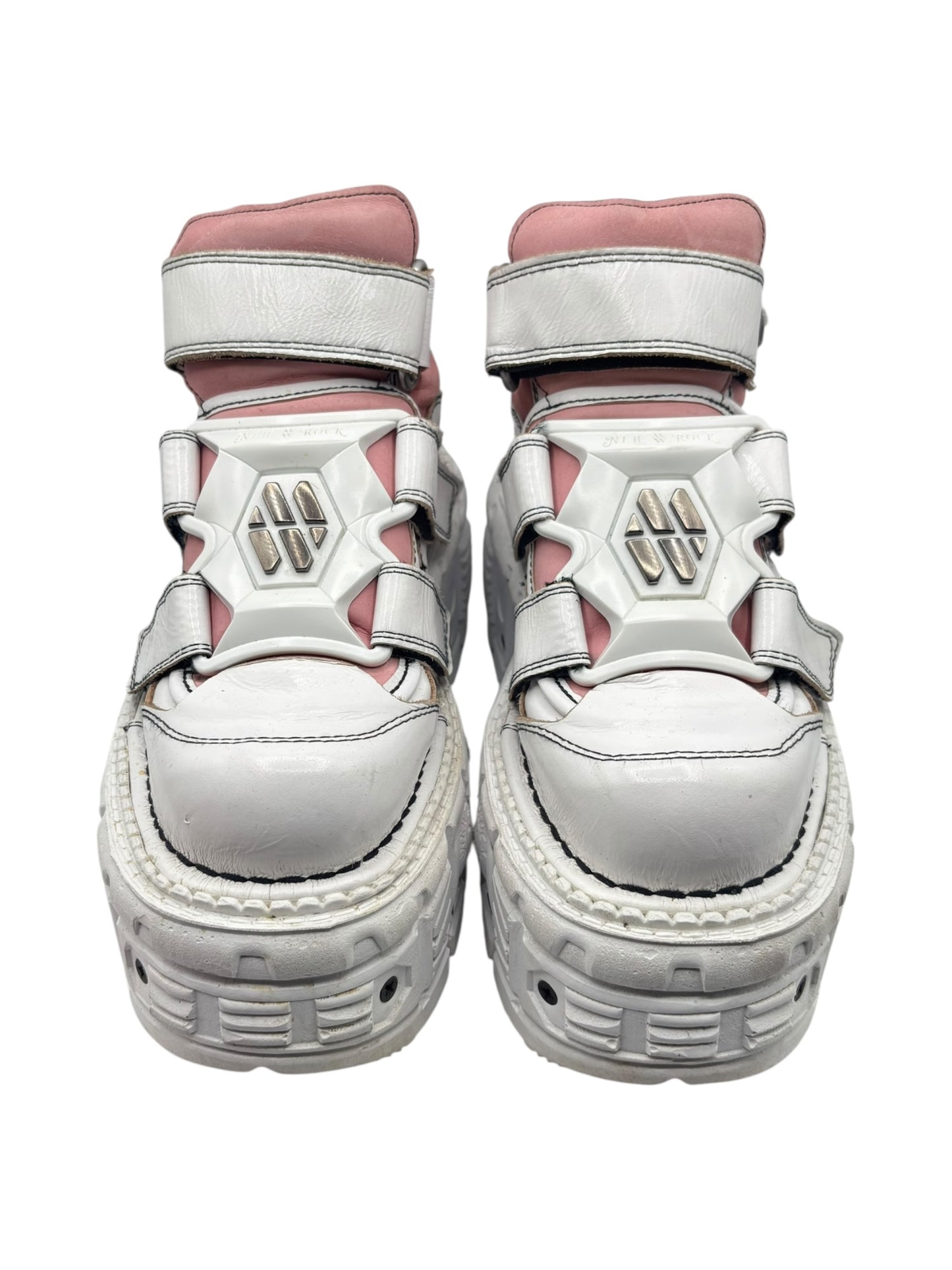 Vintage New Rock white and pink platform boots size 40