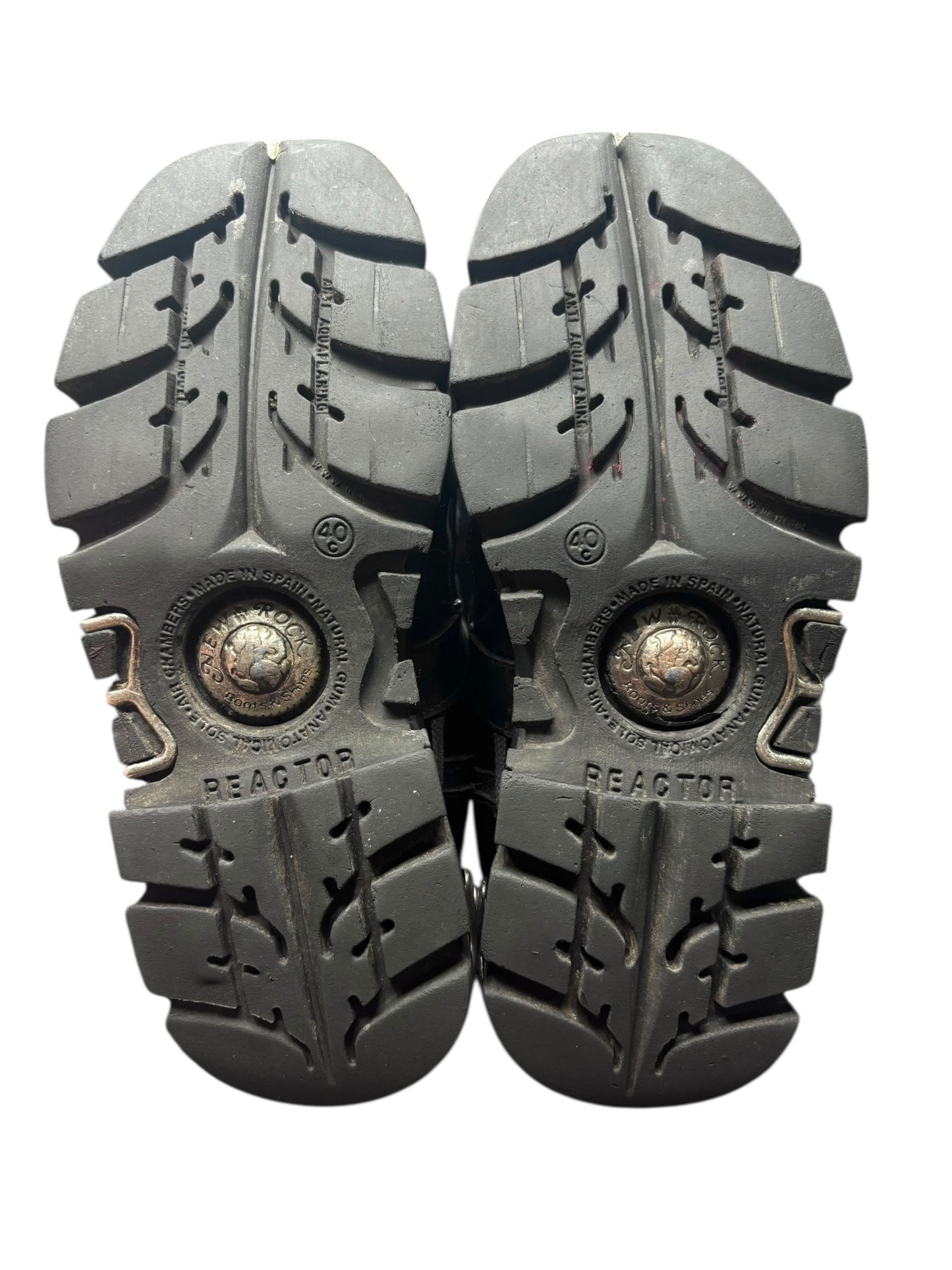 Vintage New Rock mid-calf black flame reactor boots size 40