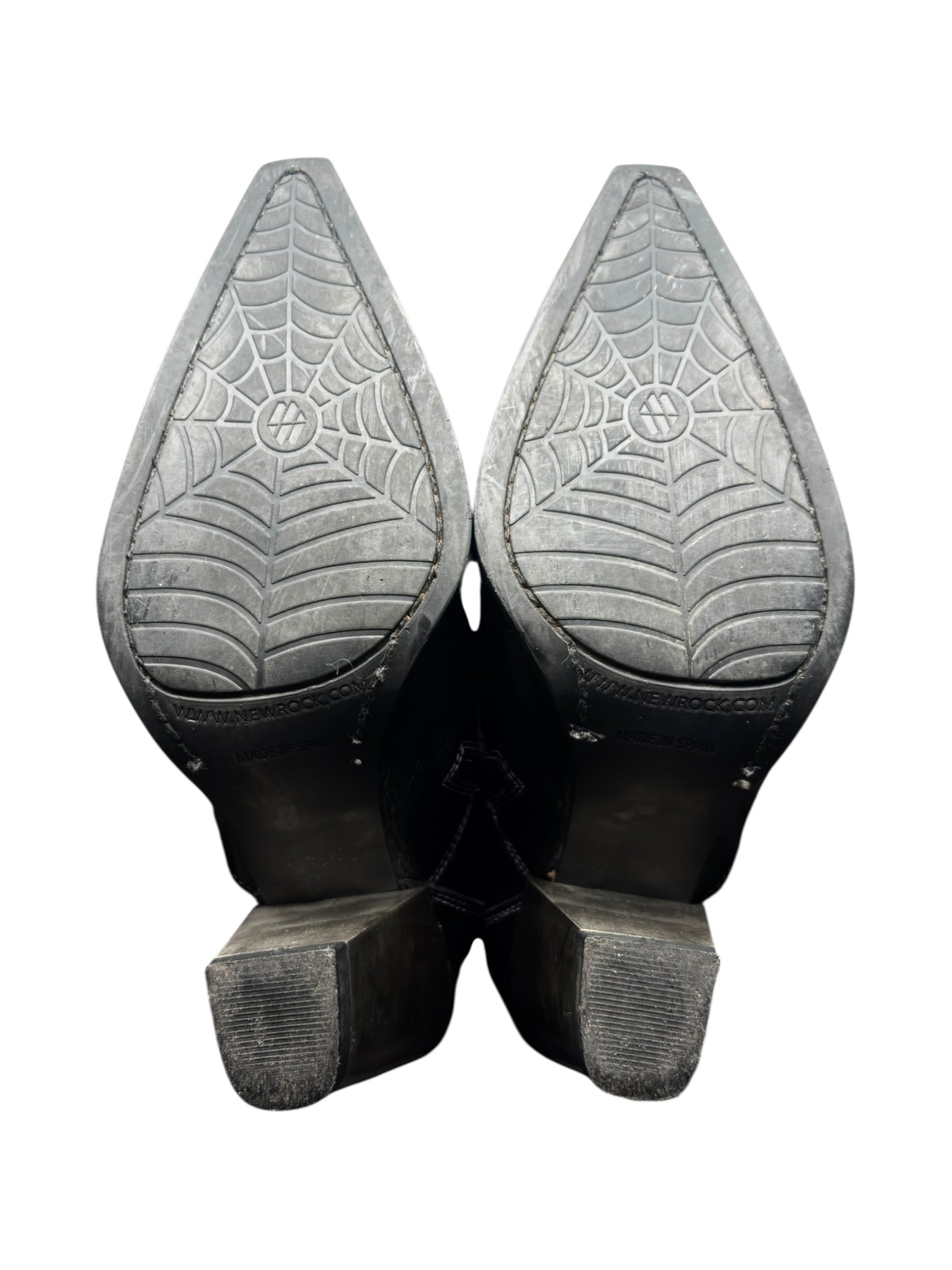 Vintage New Rock leather witch heels size 40