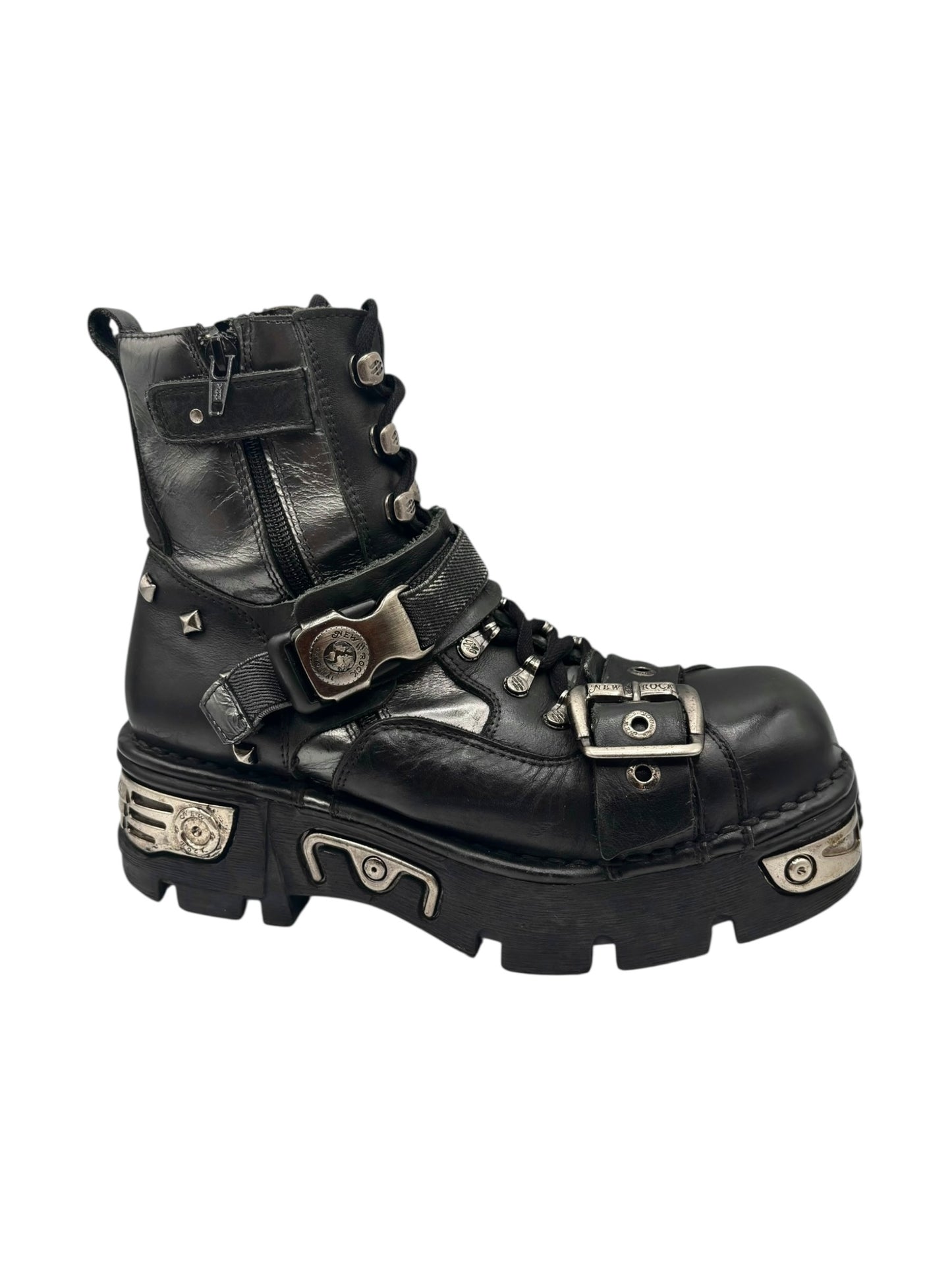 RARE vintage New Rock techno platform boots size 41