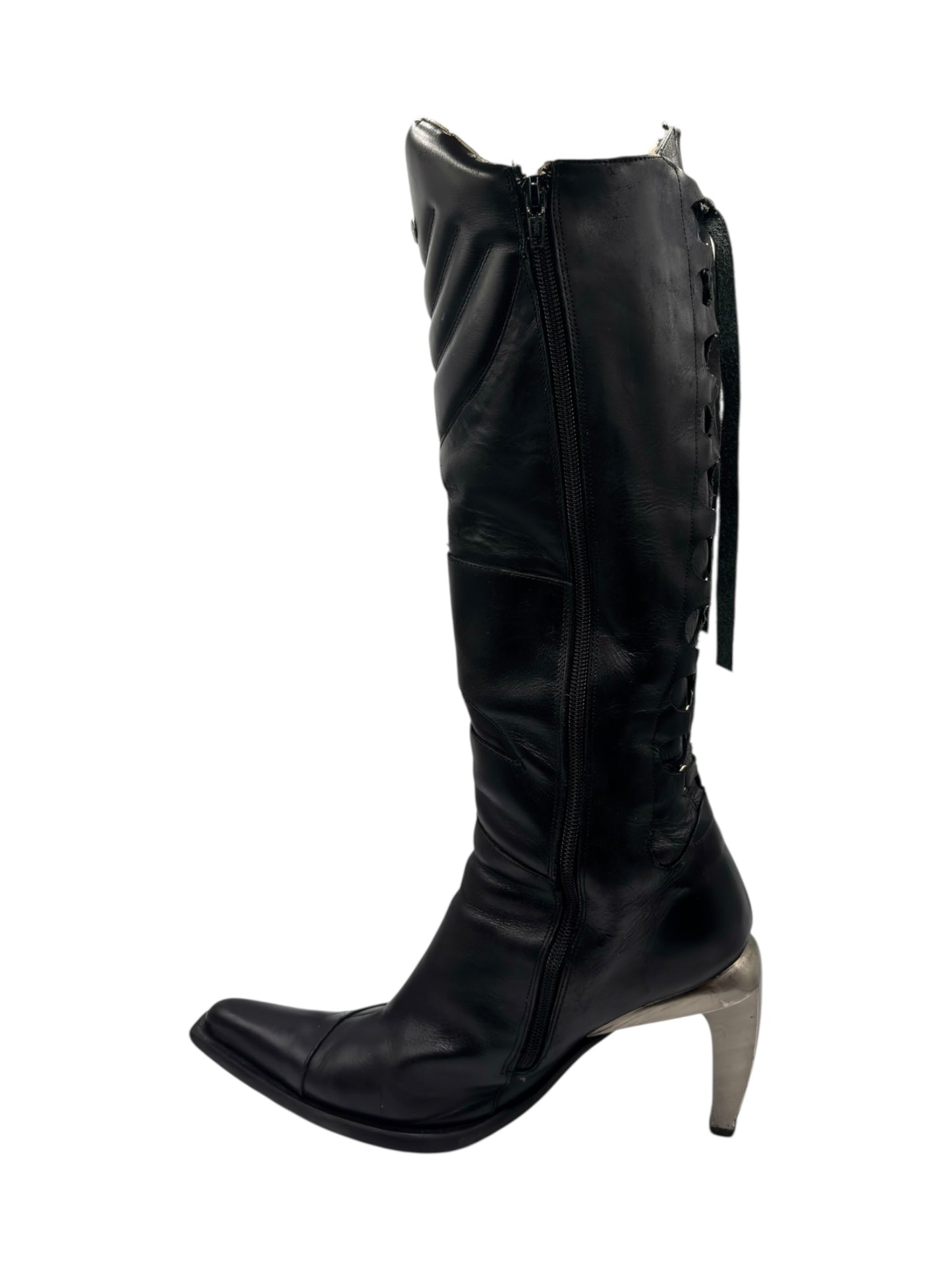 Vintage New Rock knee high biker boots size 40