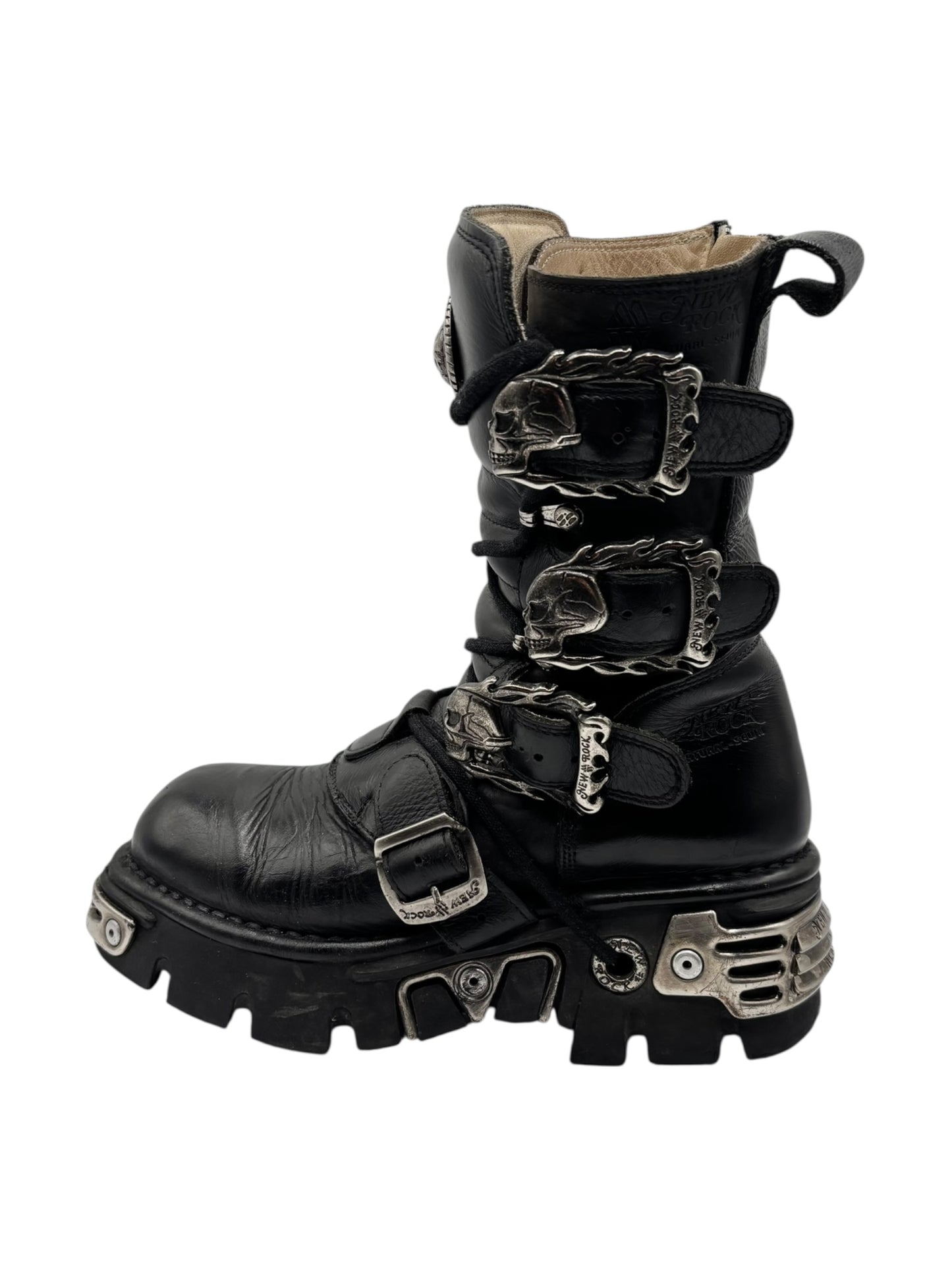 Vintage New Rock reactor mid-calf boots size 38