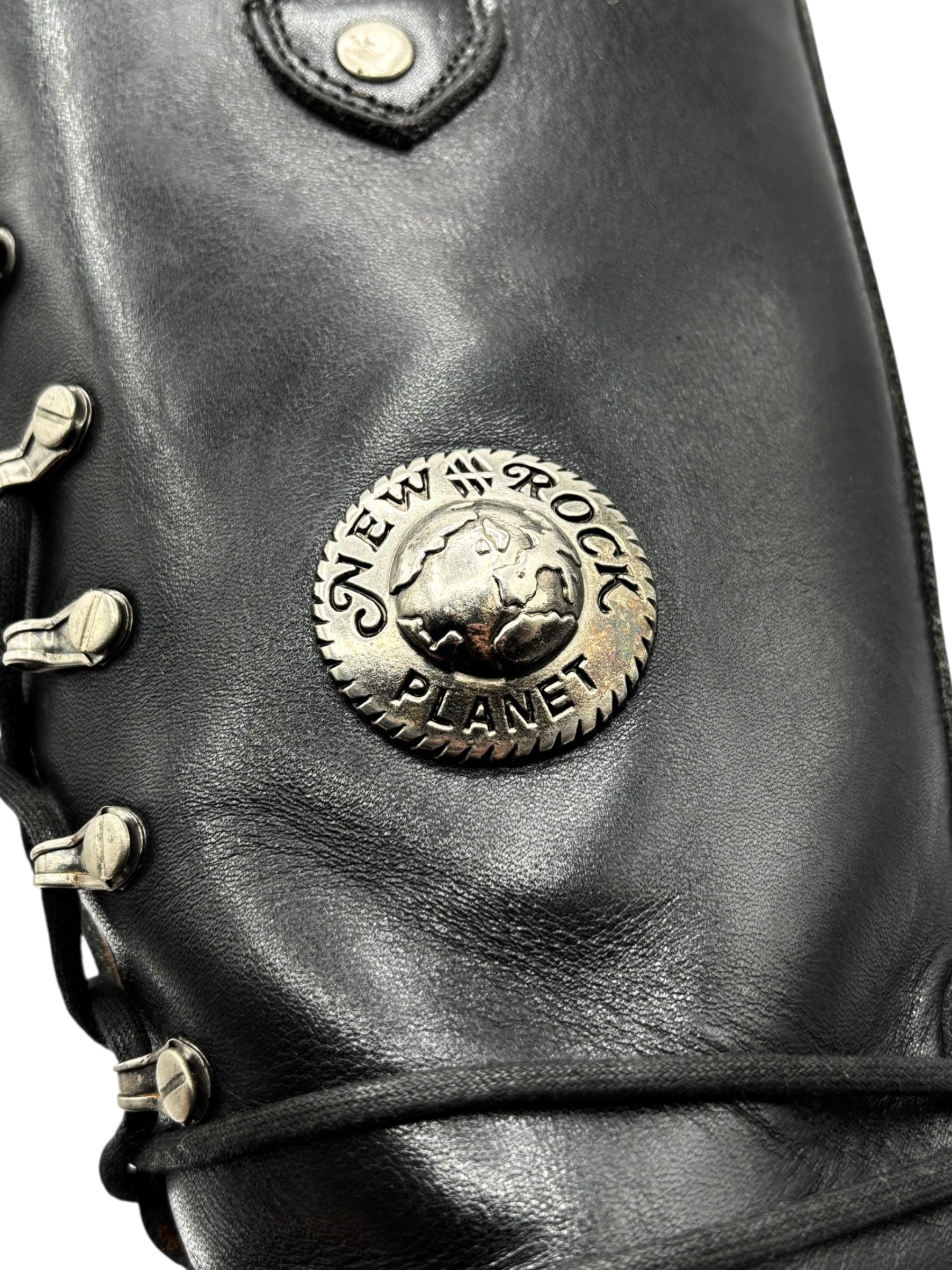 Rare vintage New Rock leather combat boots size 37