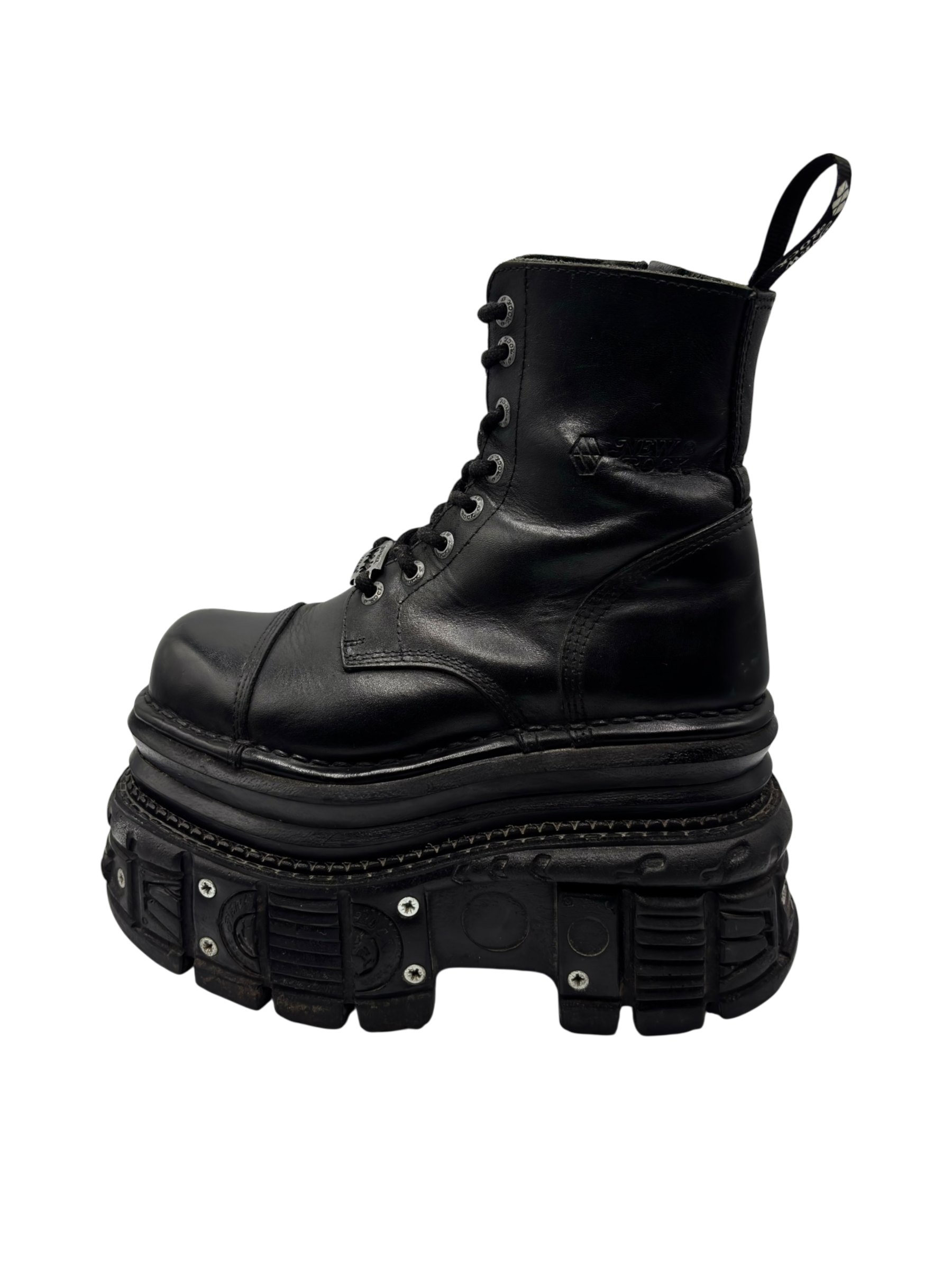 New Rock mega platform techno leather boots size 37
