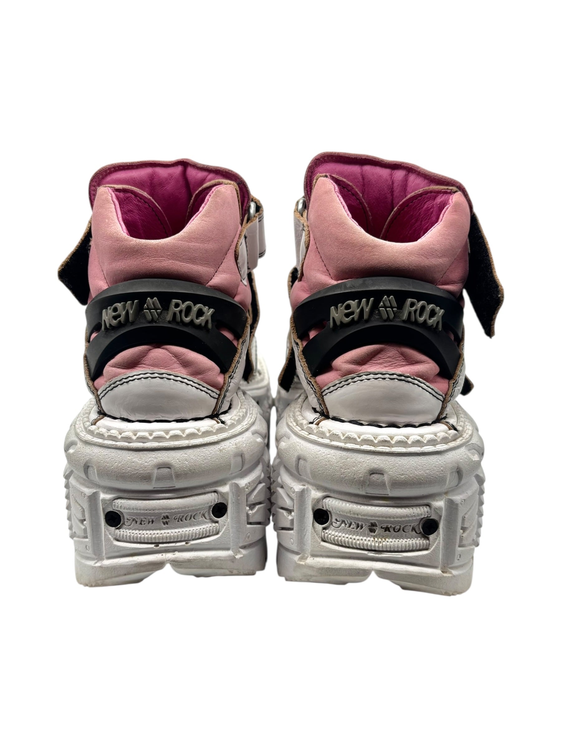 Vintage New Rock white and pink platform boots size 40