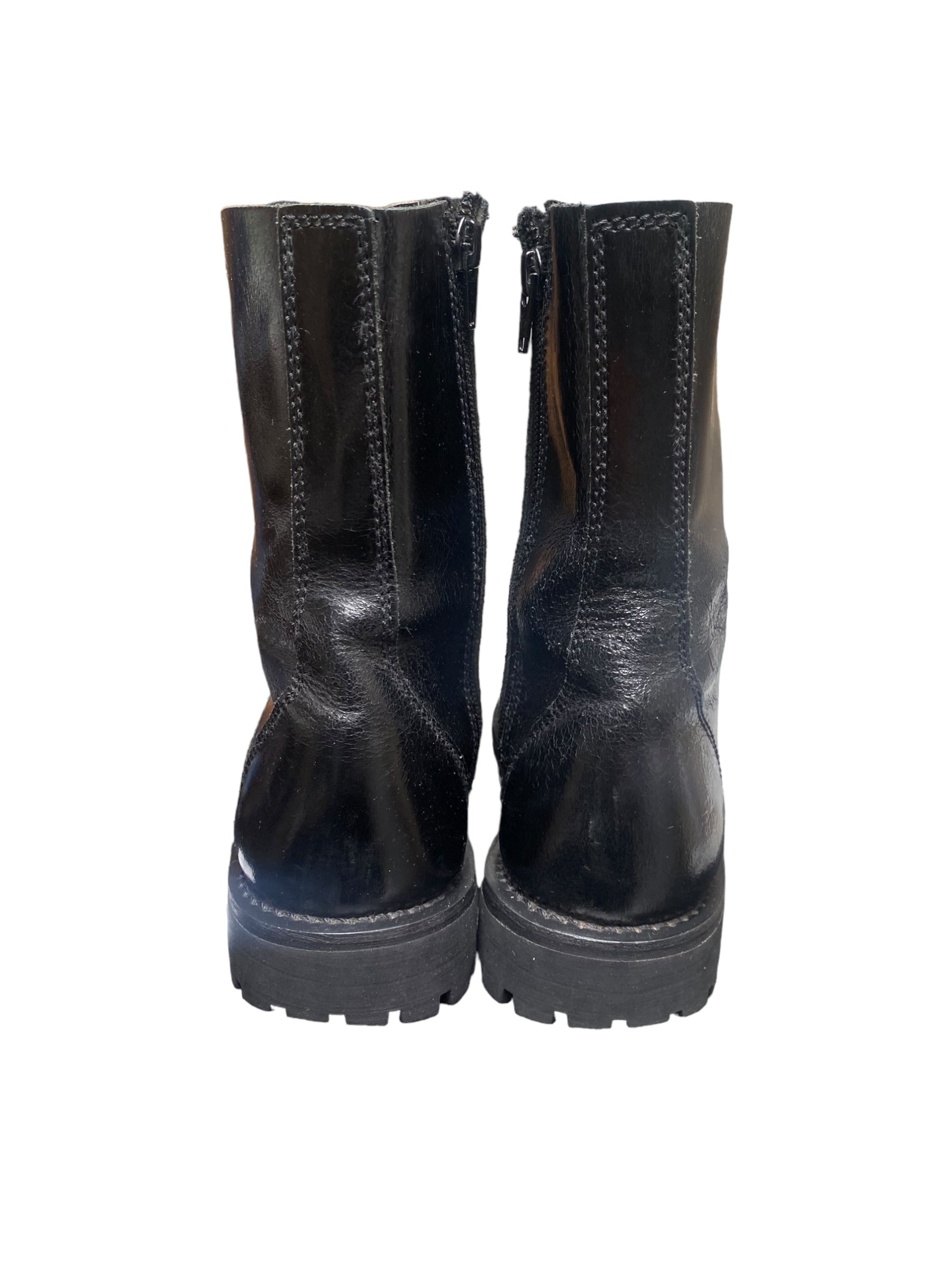 New Rock black leather boots size 37