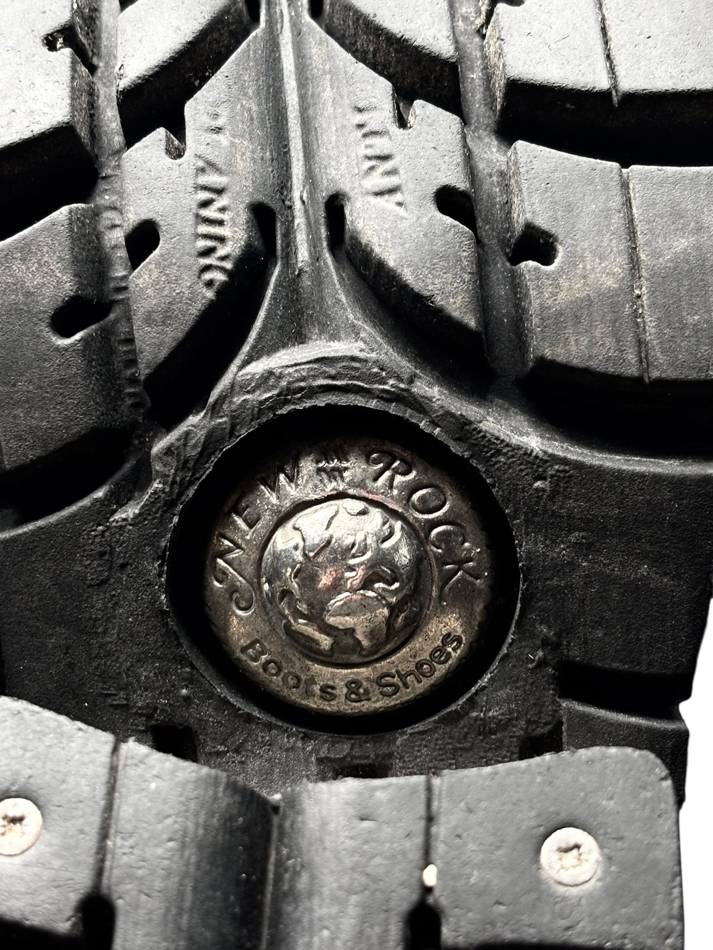 Vintage New Rock raised heel leather boots size 37