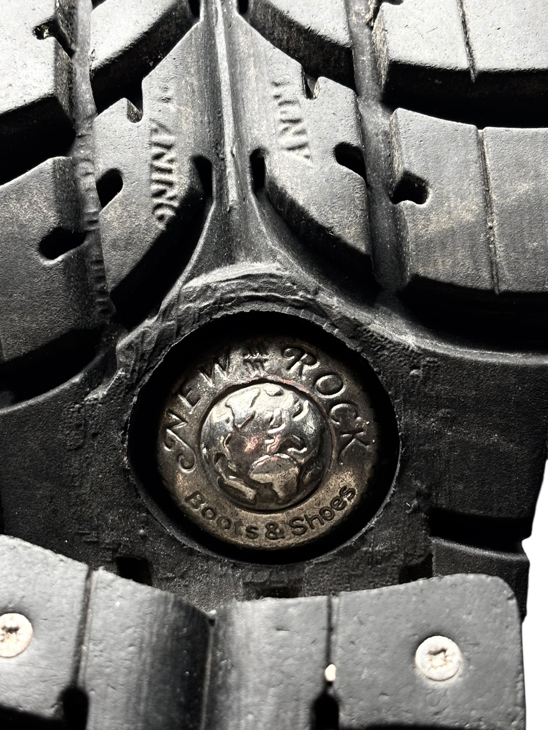 Vintage New Rock raised heel leather boots size 37