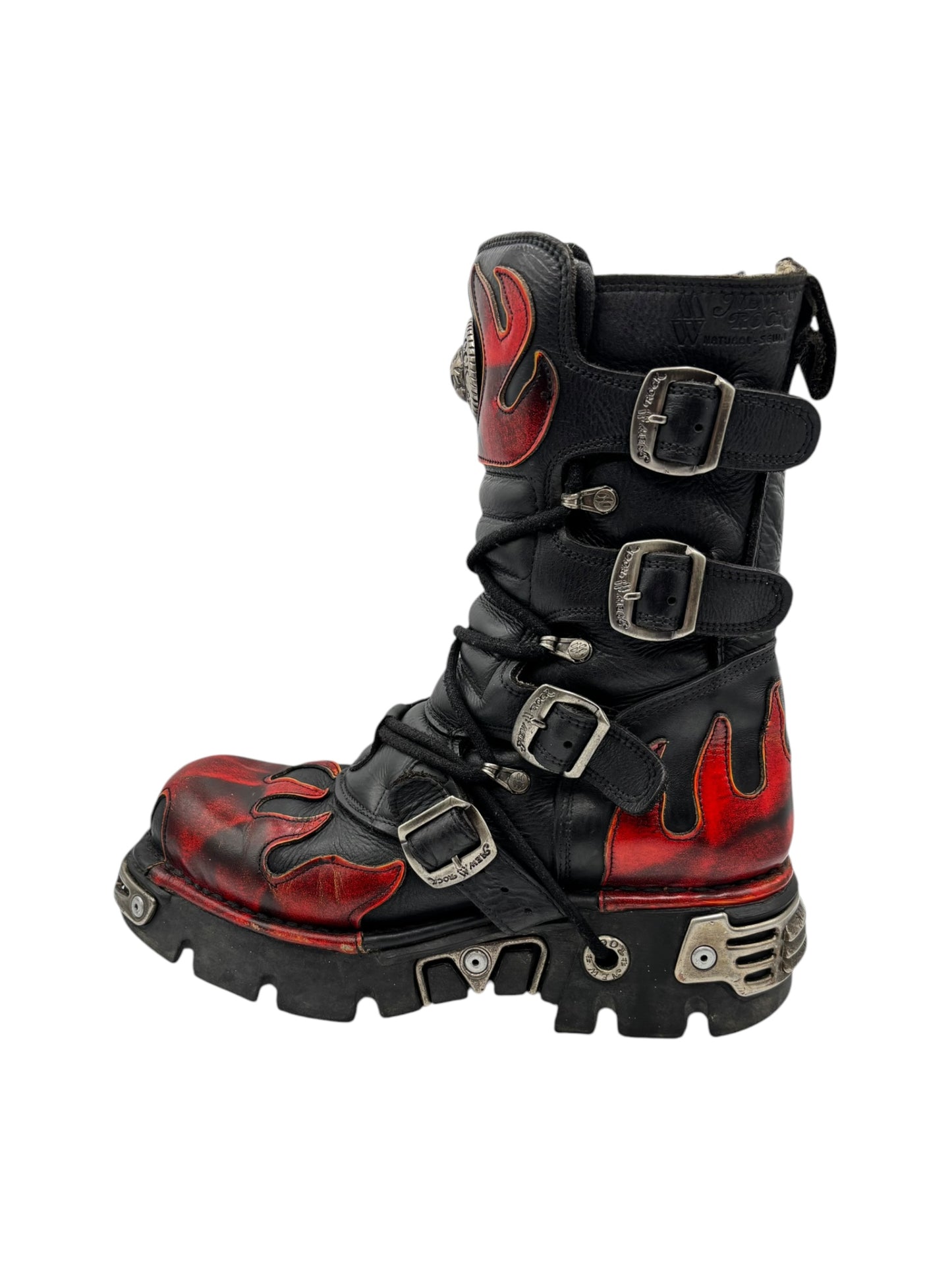 Vintage New Rock flame reactor boots size 43