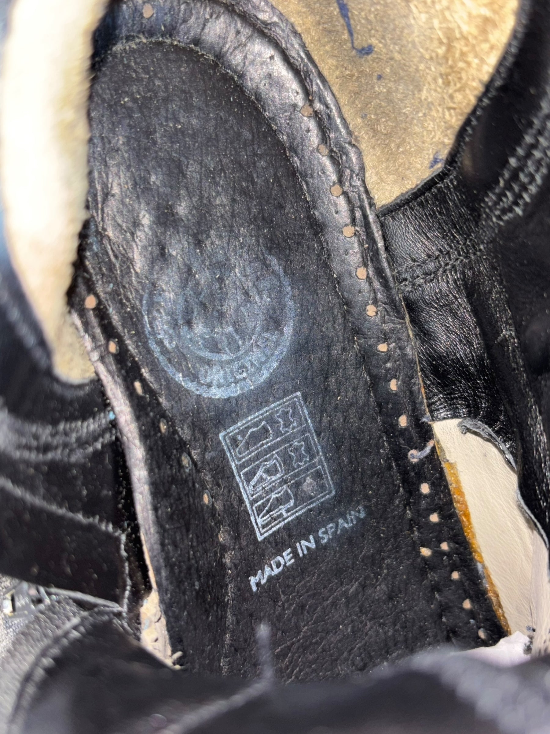 Rare vintage New Rock blue leather mid-calf boots. size 41