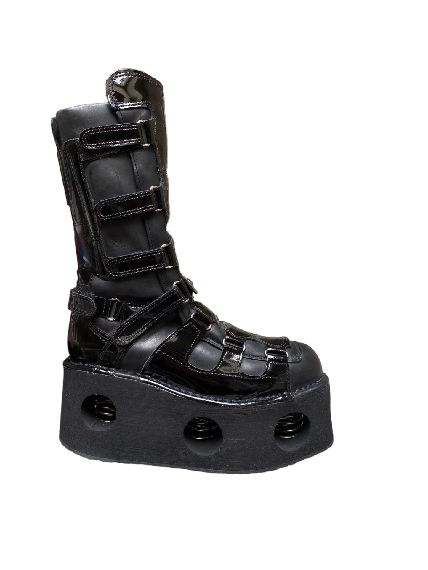 Vintage New Rock neptuno patent leather boots size 43