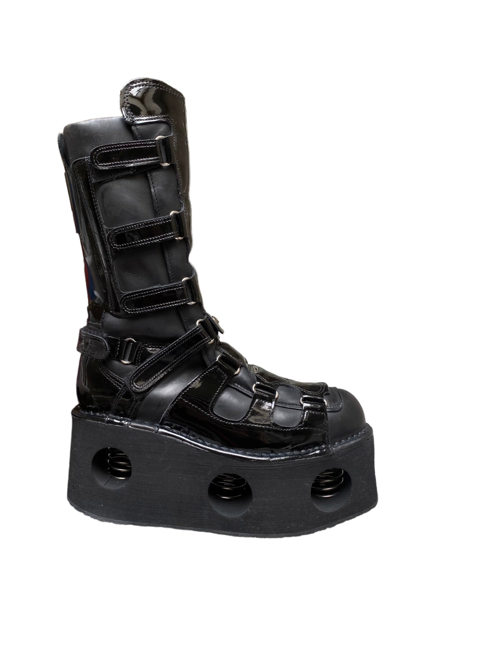 Vintage New Rock neptuno patent leather boots size 43