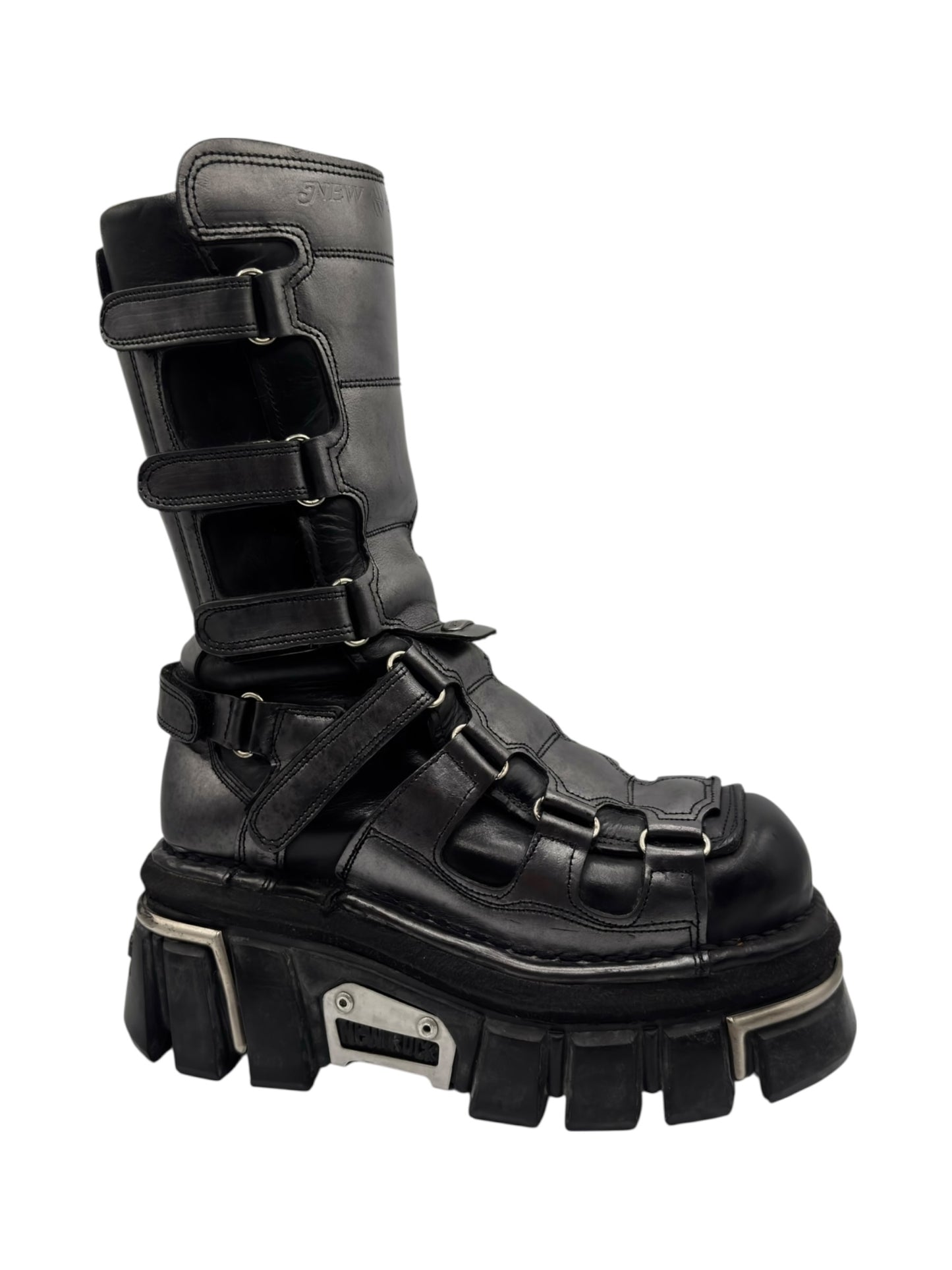 Vintage New Rock knee high terminator sole platform boots