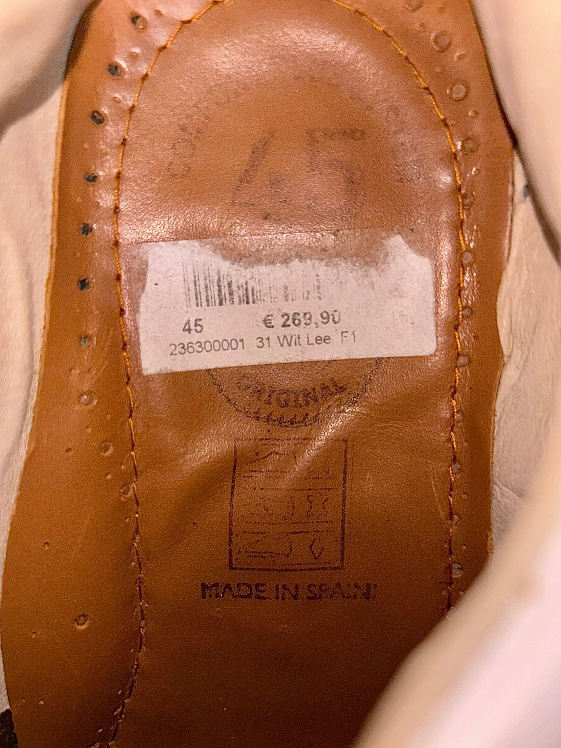 New Rock white M-TANK leather platform boots size 45