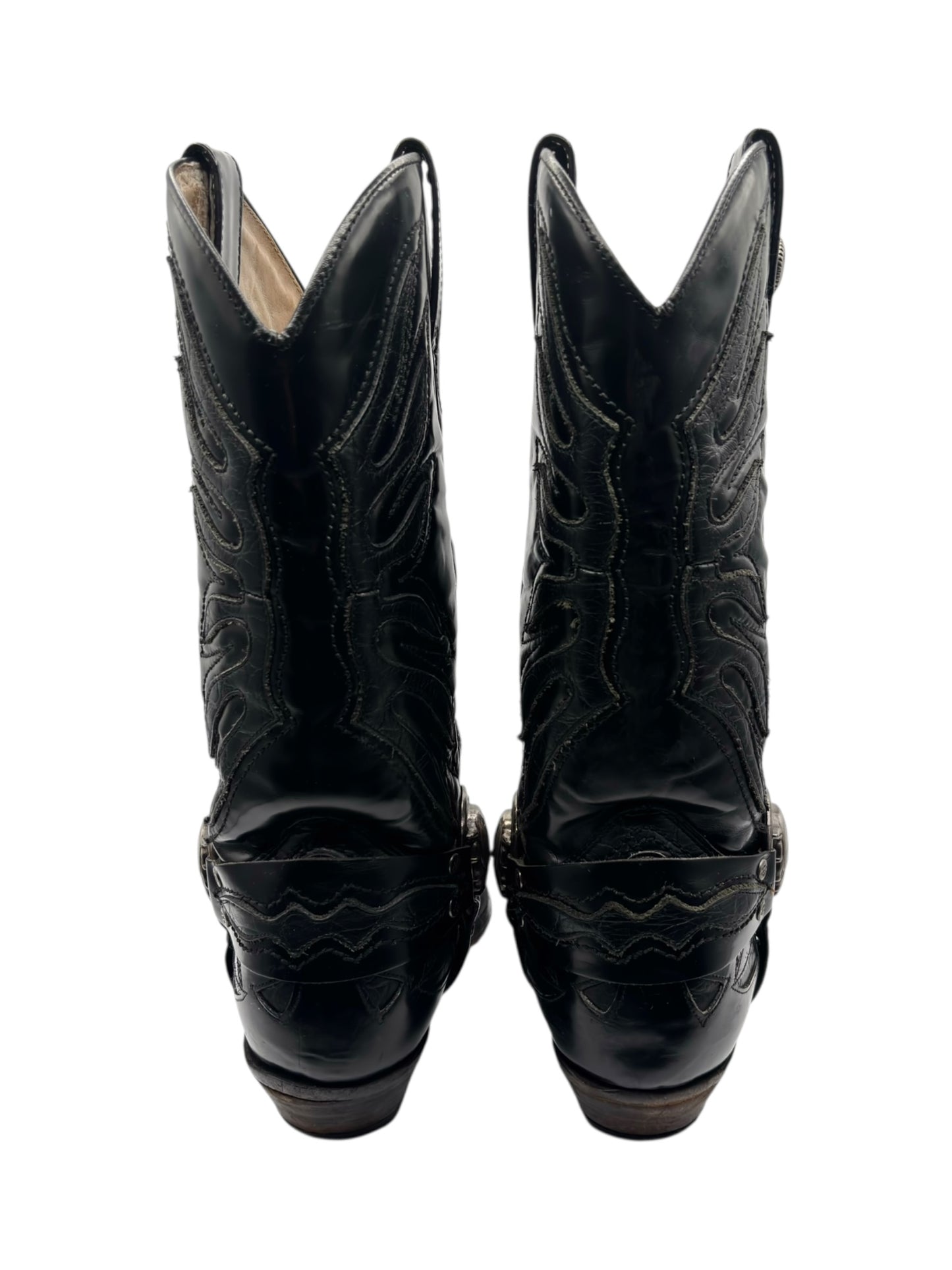 Vintage New Rock flame leather cowboy boots size 42