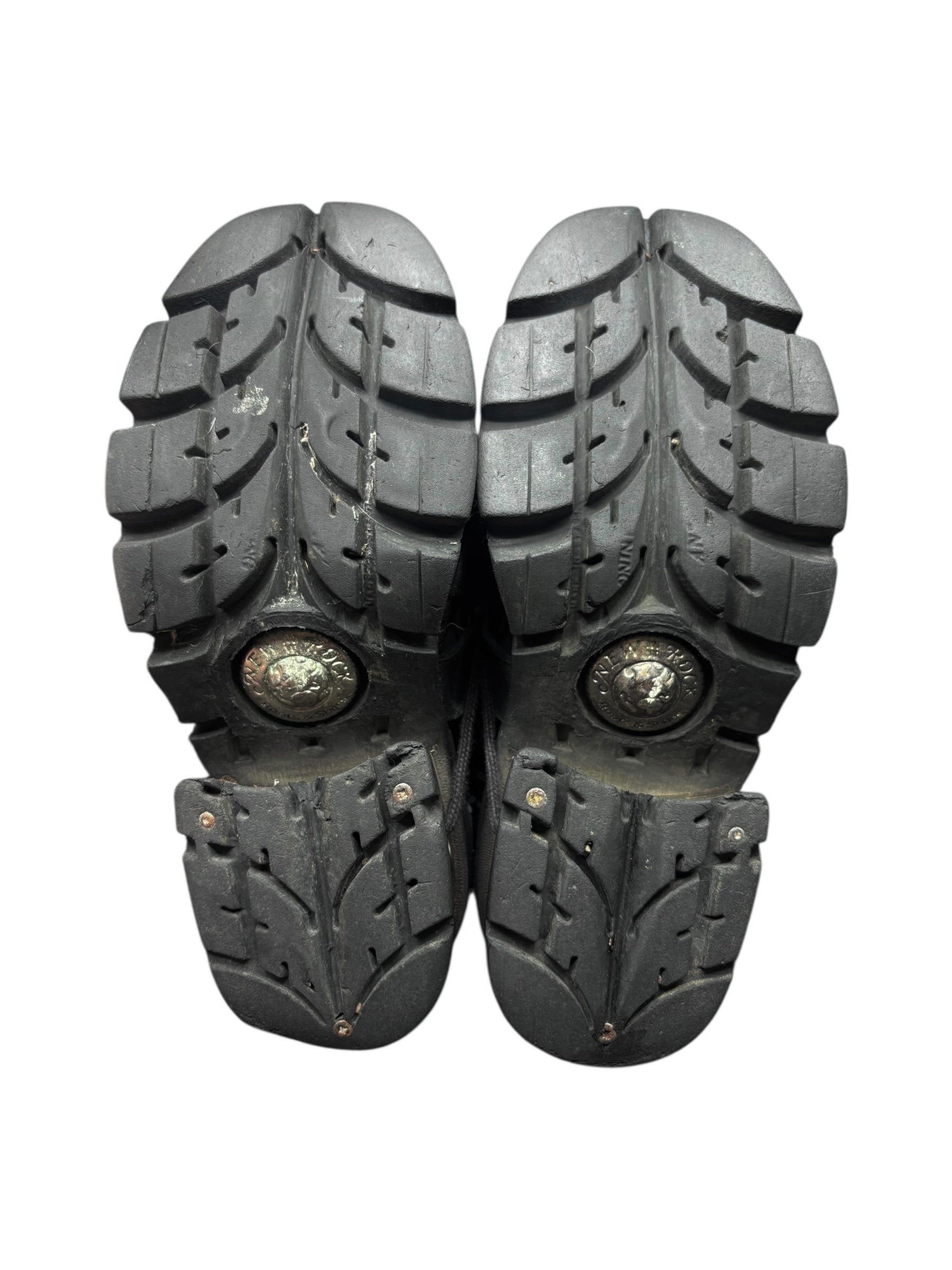 Vintage New Rock purple dragon mid-calf leather boots size 38